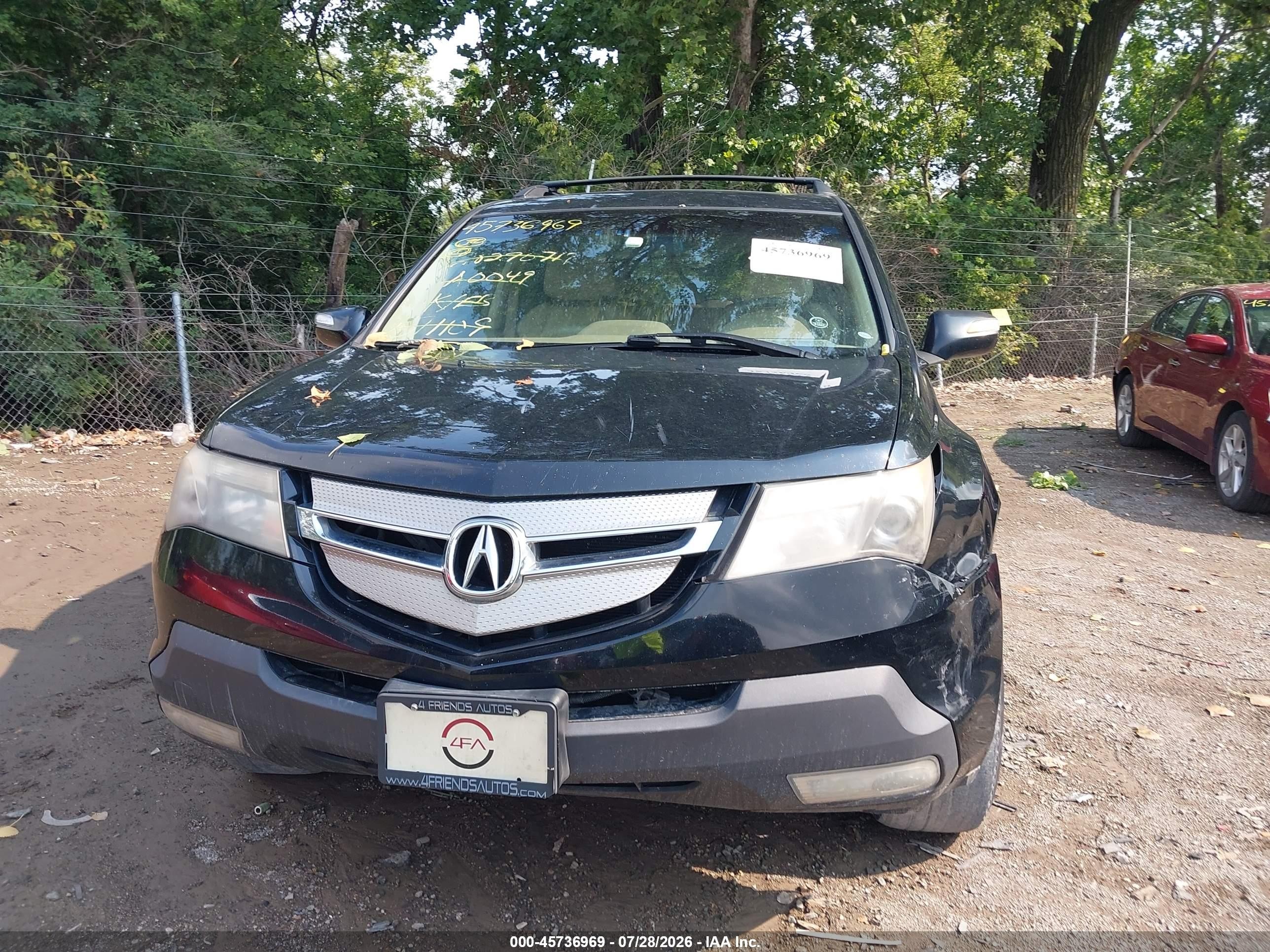 2009 Acura Mdx Sport Package Черный vin: 2HNYD28809H511109