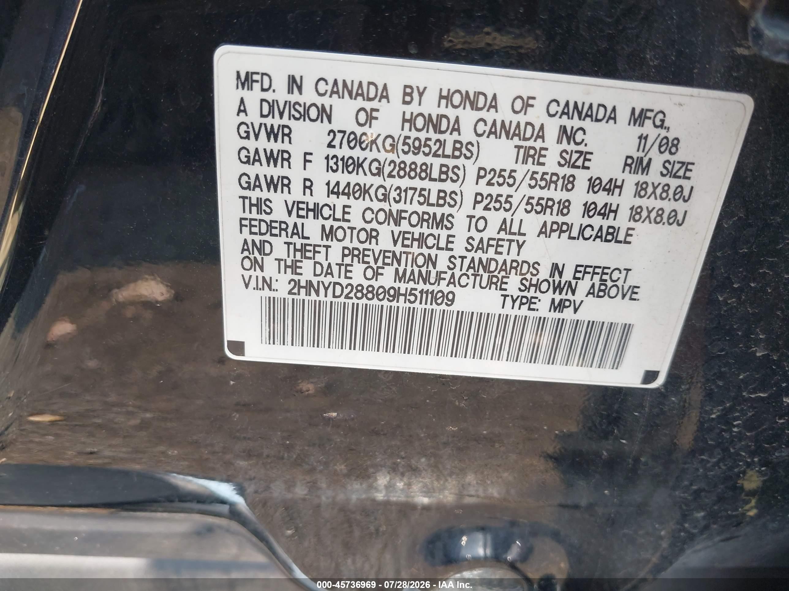 2009 Acura Mdx Sport Package Черный vin: 2HNYD28809H511109