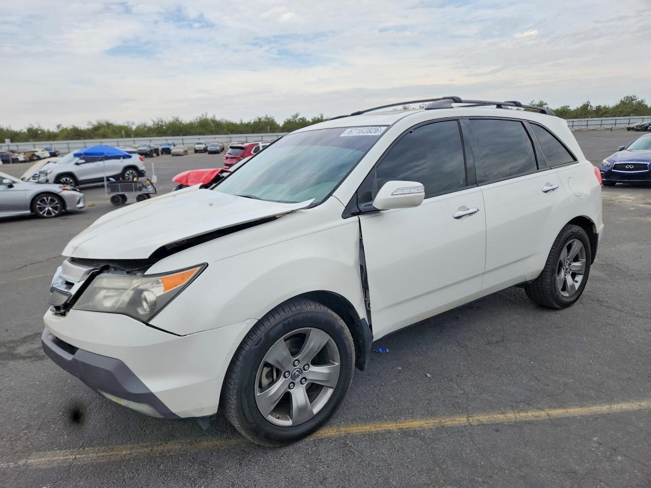 2008 Acura Mdx Sport Белый vin: 2HNYD28818H513112