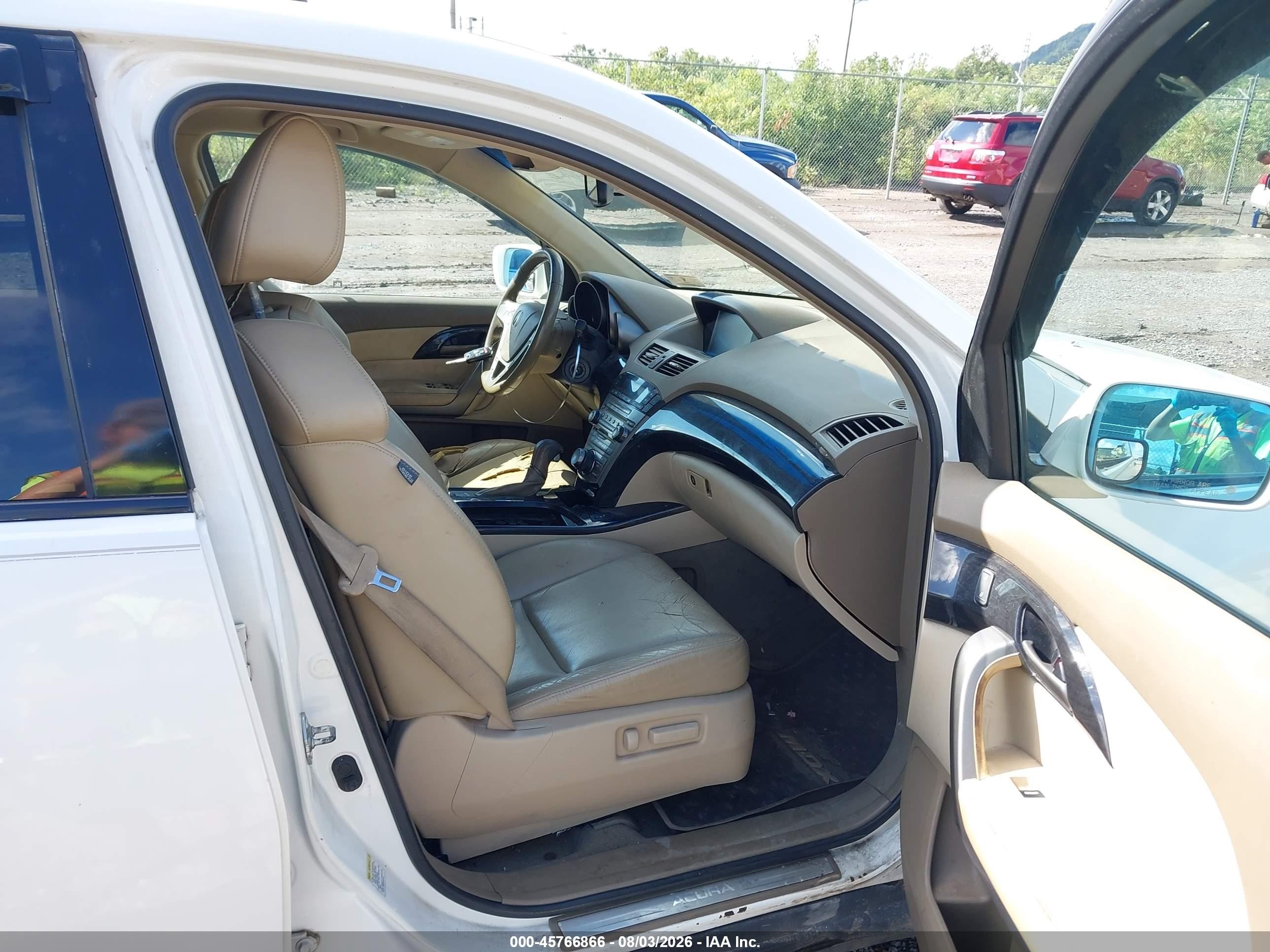 2009 Acura Mdx Sport Package White vin: 2HNYD28829H504579