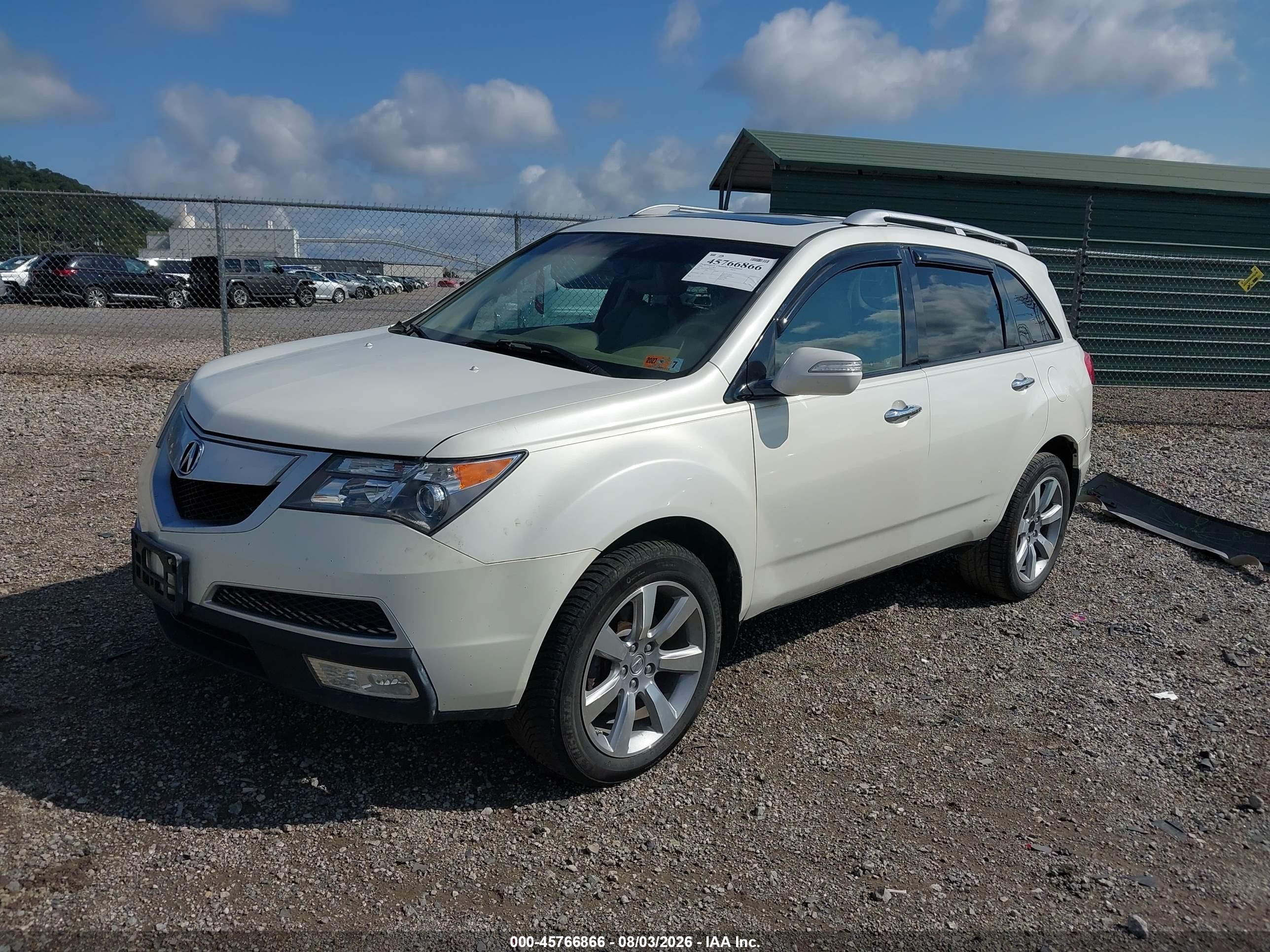 2009 Acura Mdx Sport Package White vin: 2HNYD28829H504579