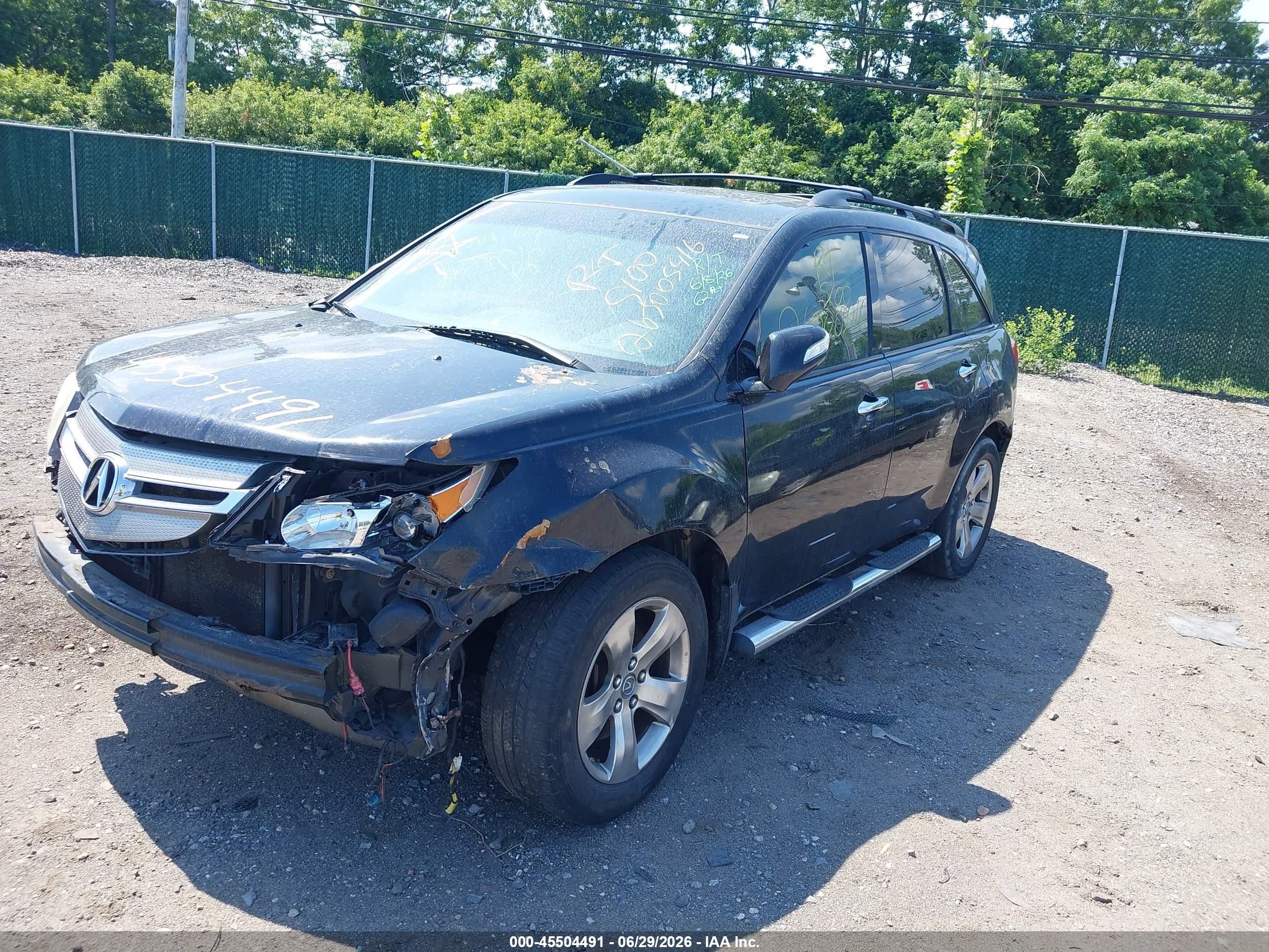 2009 Acura Mdx Sport Package Black vin: 2HNYD28829H512388