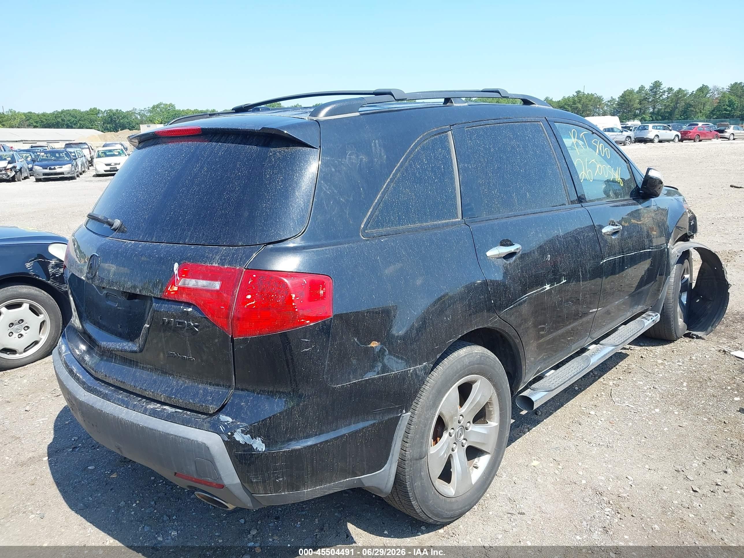 2009 Acura Mdx Sport Package Black vin: 2HNYD28829H512388