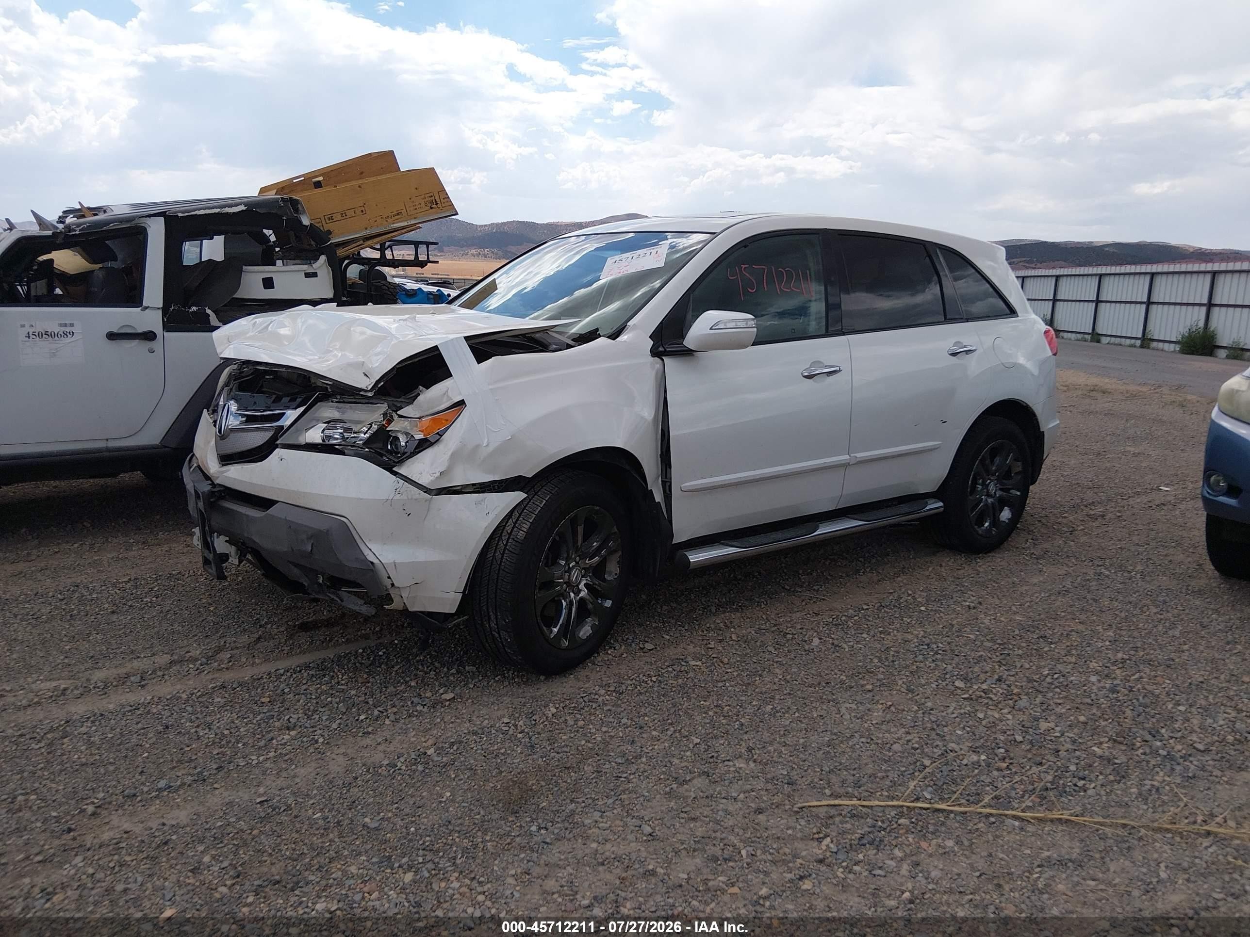 2008 Acura Mdx Sport Package Белый vin: 2HNYD28838H552963