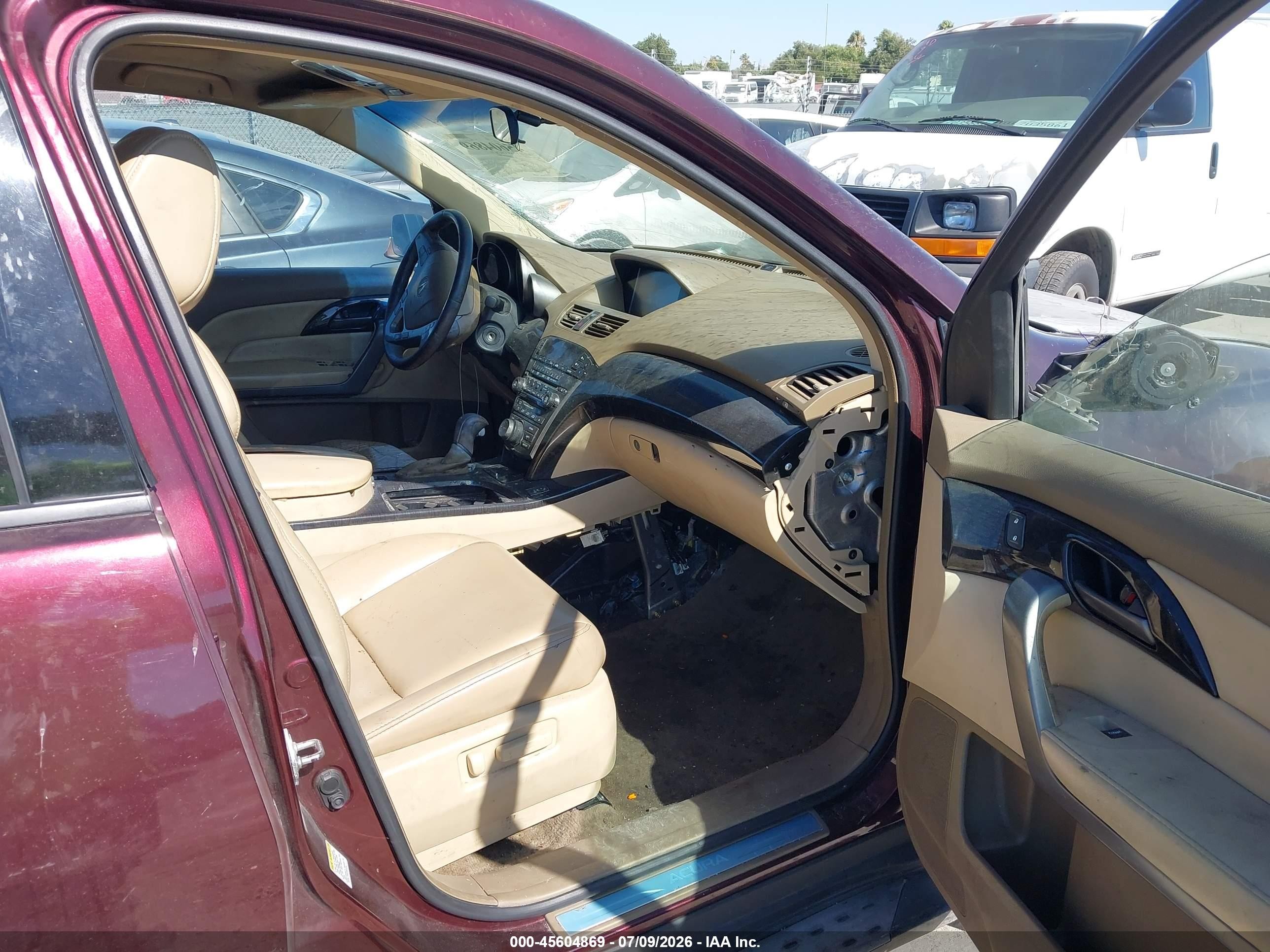 2007 Acura Mdx Sport Package Burgundy vin: 2HNYD28847H527004