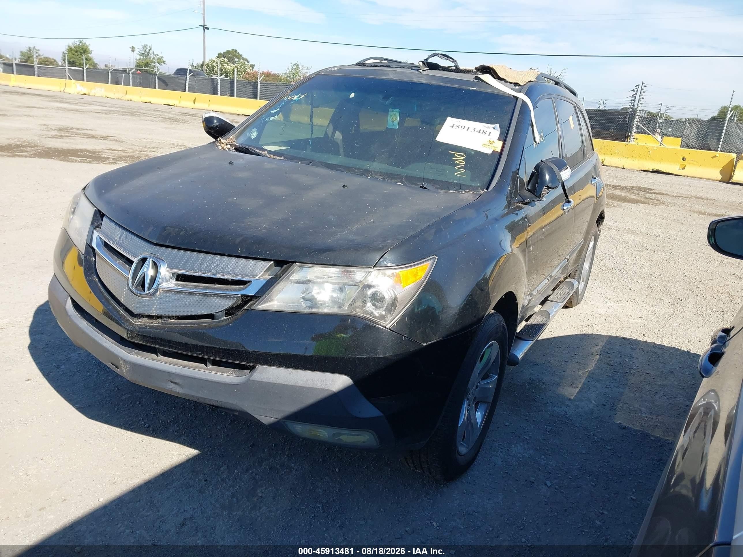 2007 Acura Mdx Sport Package Black vin: 2HNYD28847H543882