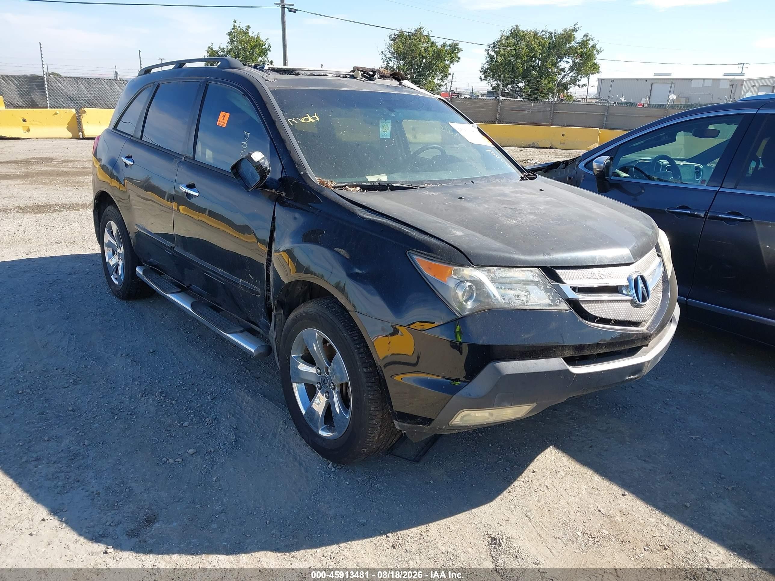 2007 Acura Mdx Sport Package Black vin: 2HNYD28847H543882