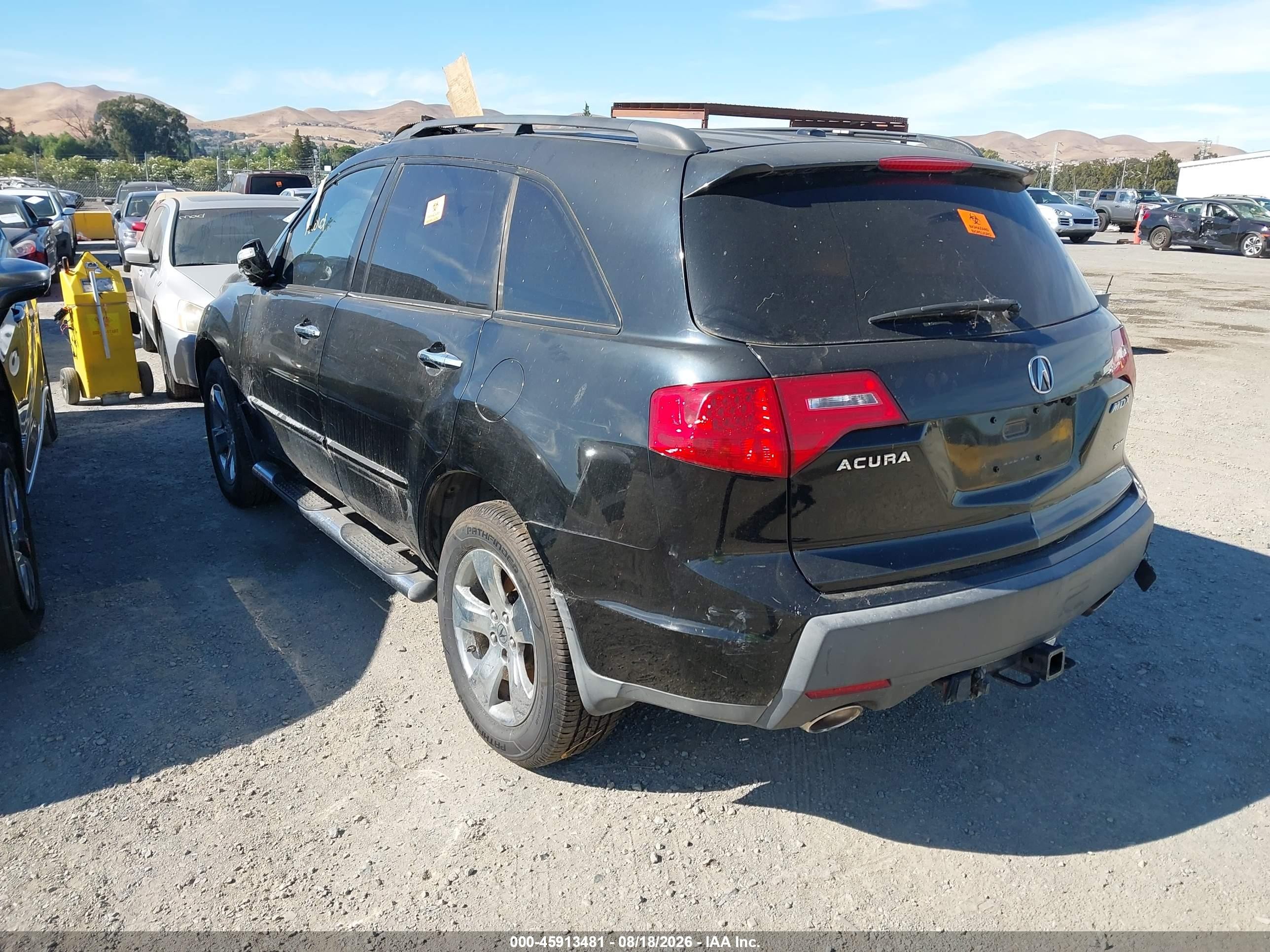 2007 Acura Mdx Sport Package Black vin: 2HNYD28847H543882