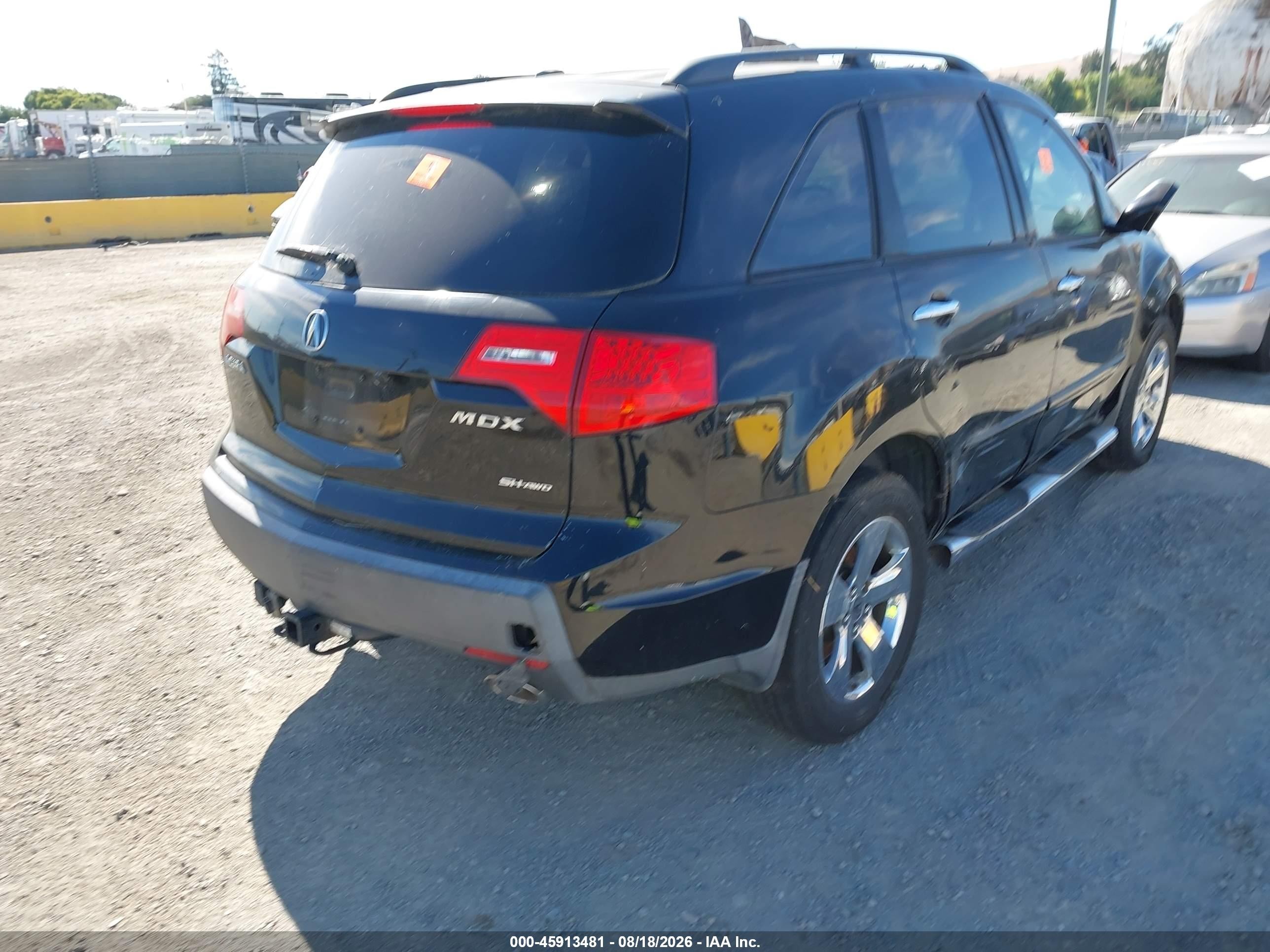 2007 Acura Mdx Sport Package Black vin: 2HNYD28847H543882
