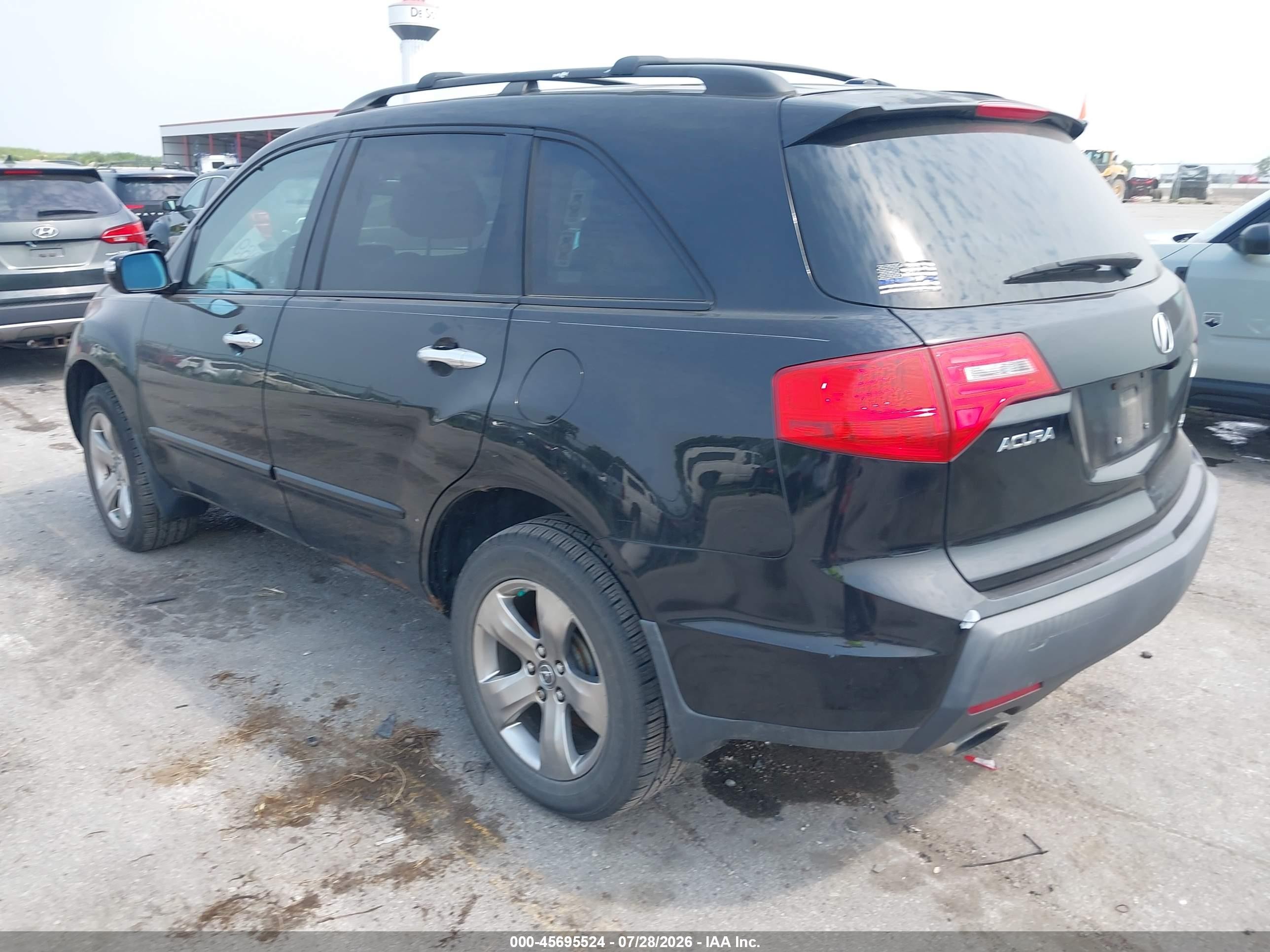 2007 Acura Mdx Sport Package Black vin: 2HNYD28847H545213