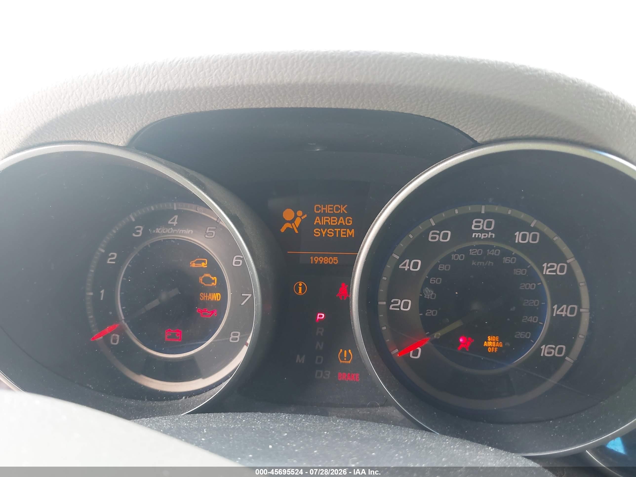 2007 Acura Mdx Sport Package Black vin: 2HNYD28847H545213