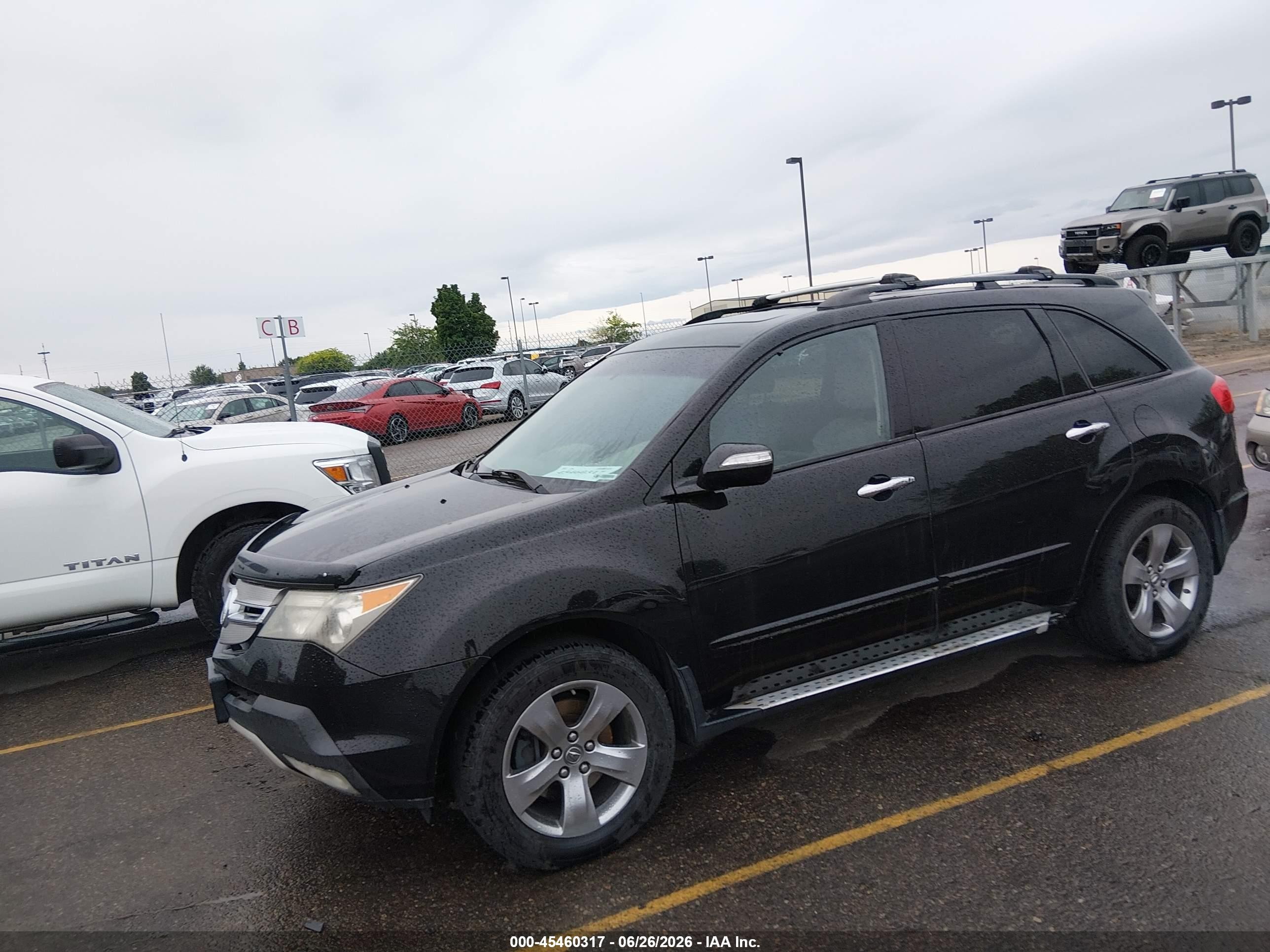 2008 Acura Mdx Sport Package Black vin: 2HNYD28868H504048