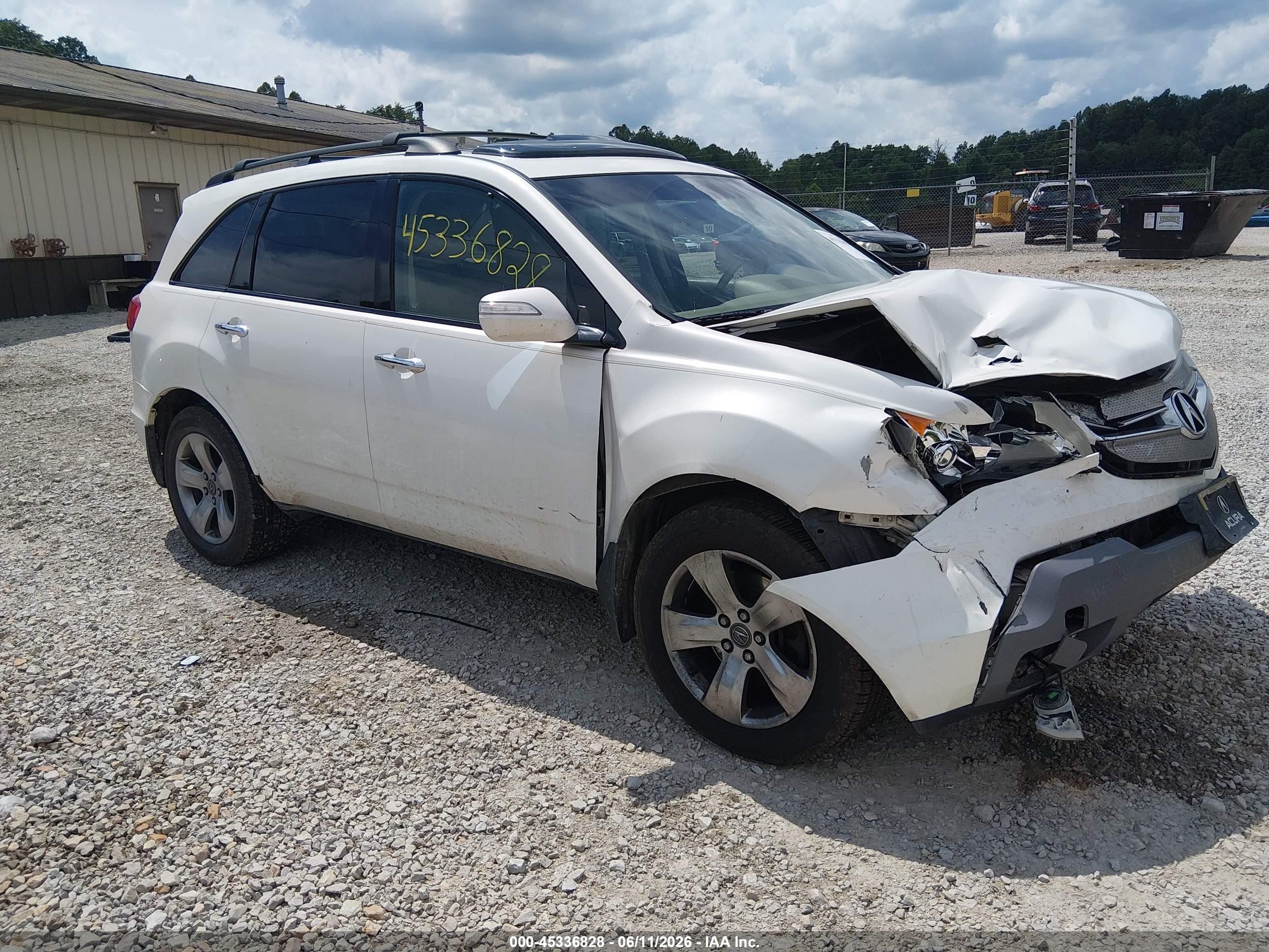 2007 Acura Mdx Sport Package White vin: 2HNYD28877H523044