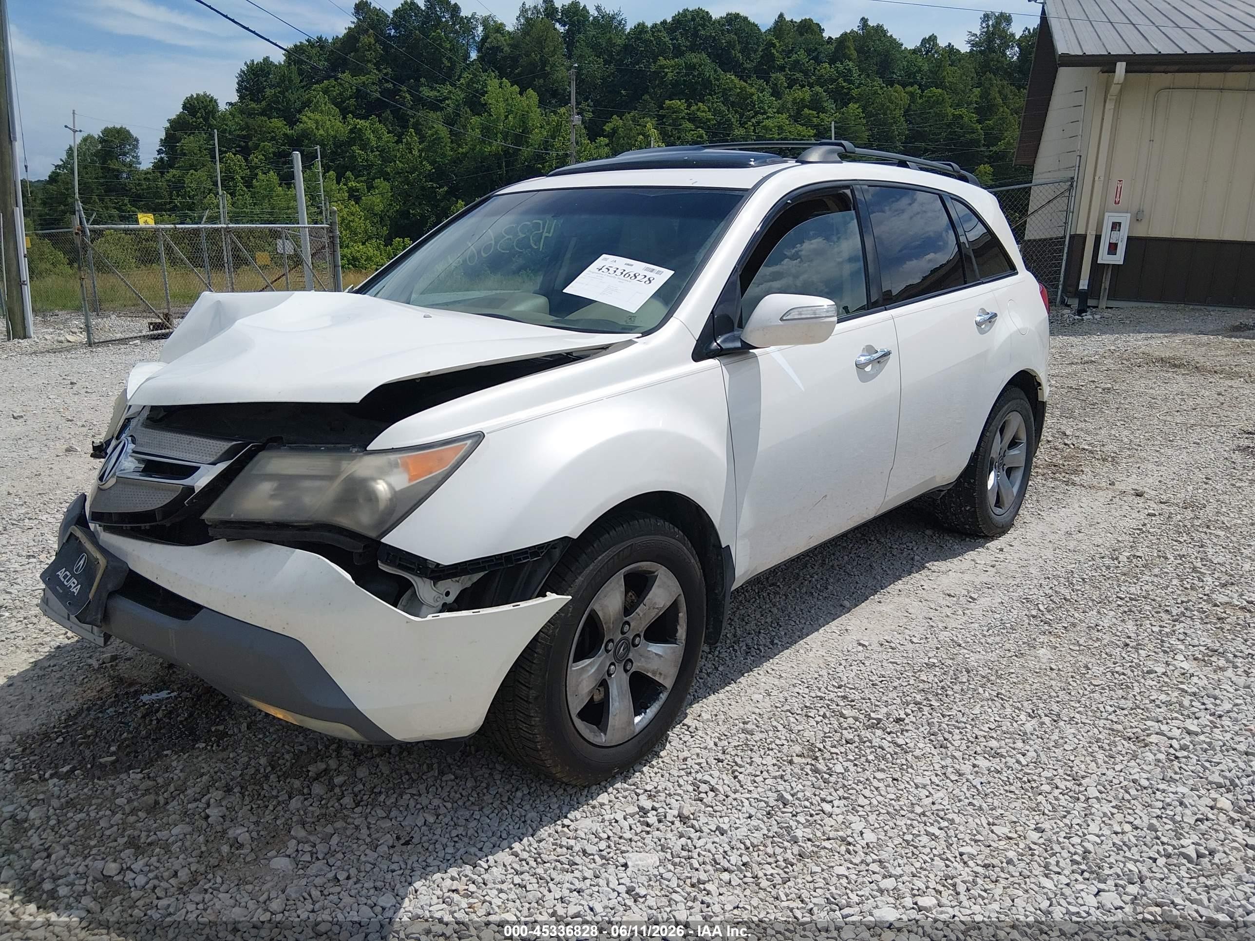 2007 Acura Mdx Sport Package White vin: 2HNYD28877H523044