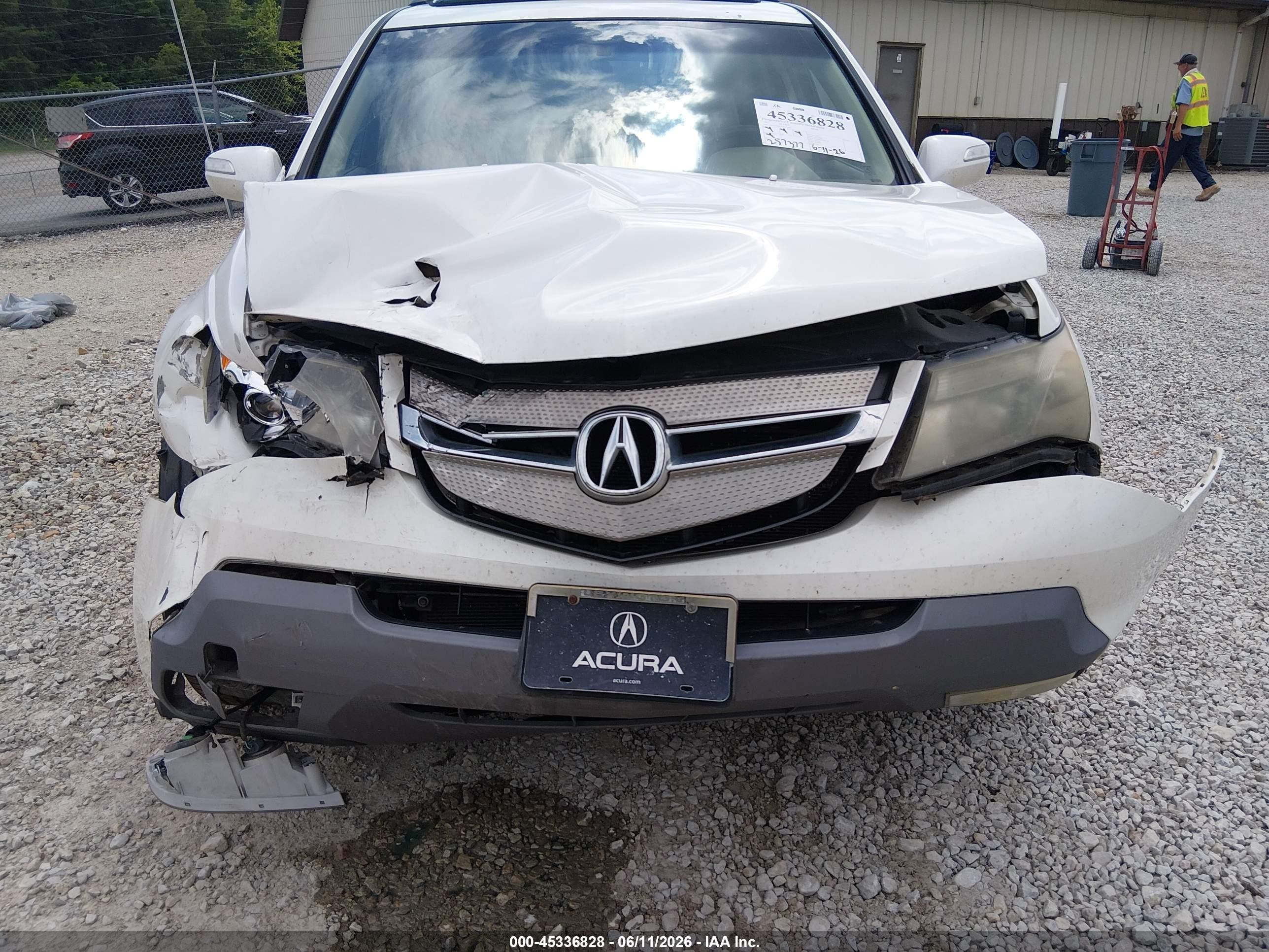 2007 Acura Mdx Sport Package White vin: 2HNYD28877H523044
