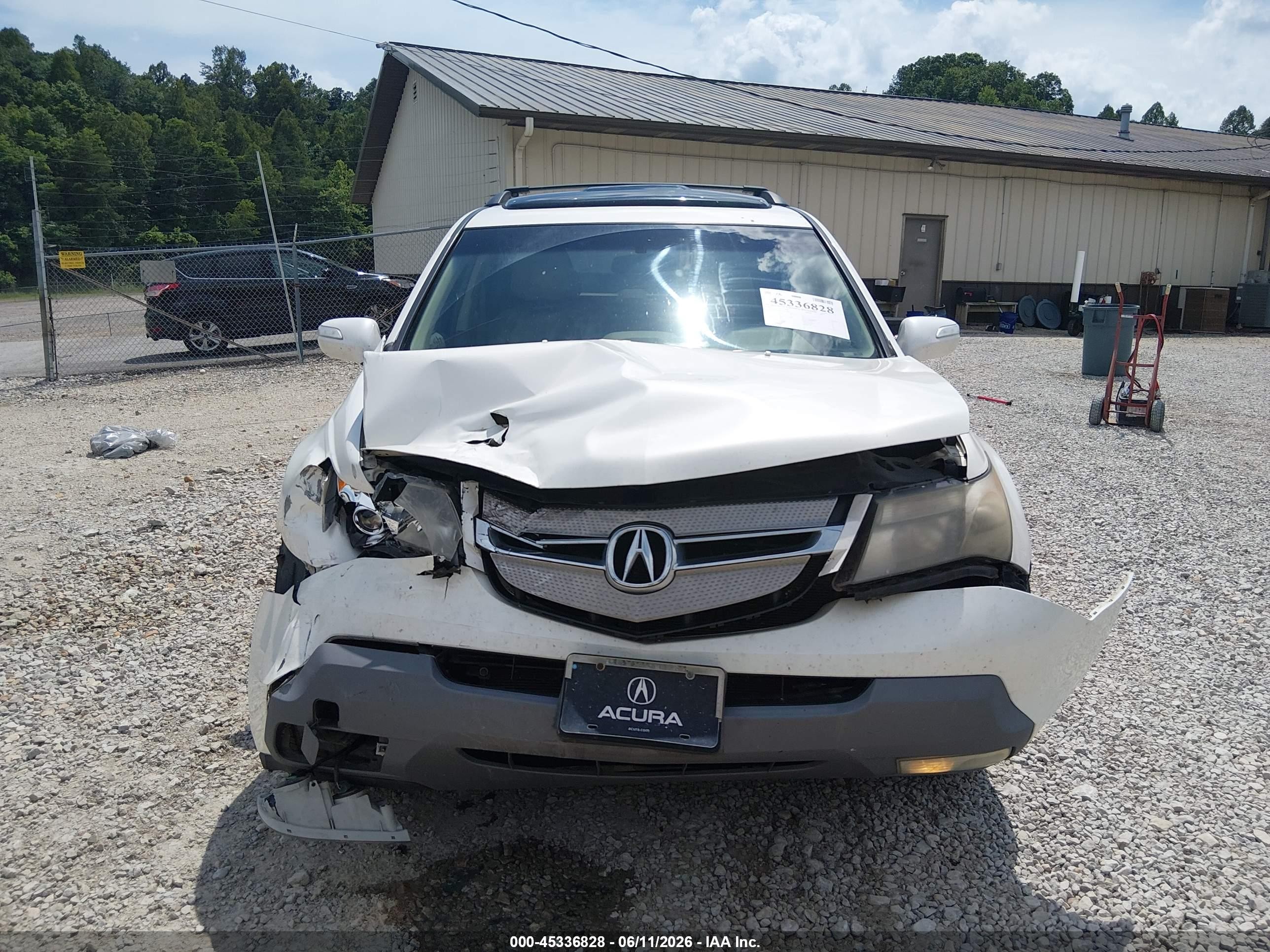 2007 Acura Mdx Sport Package White vin: 2HNYD28877H523044