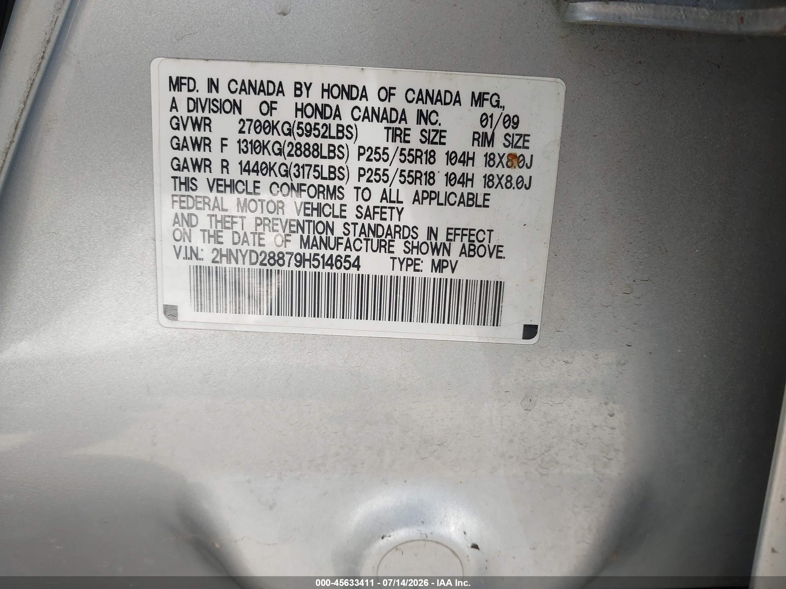 2009 Acura Mdx Sport Package Silver vin: 2HNYD28879H514654