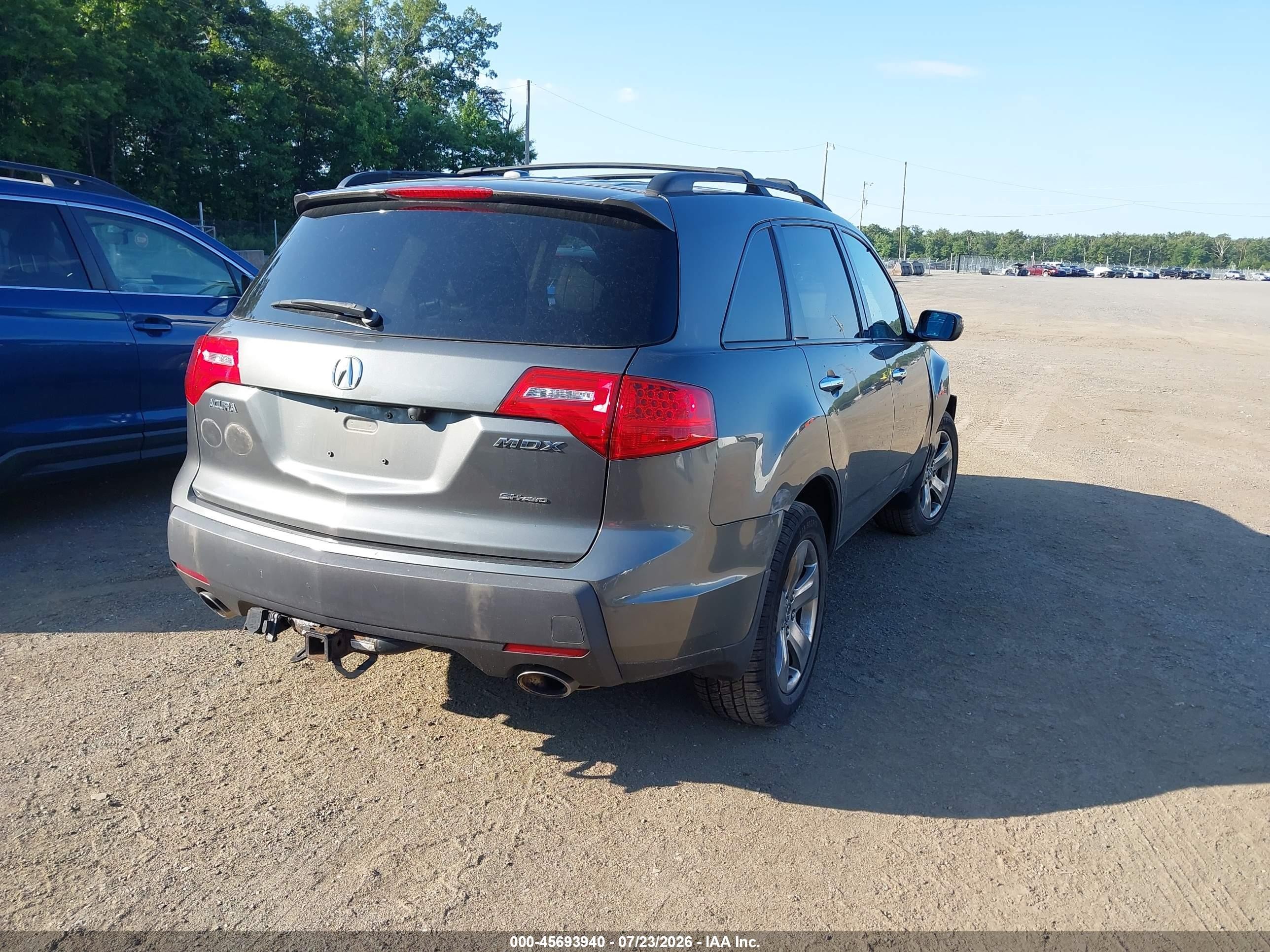 2007 Acura Mdx Sport Package Gray vin: 2HNYD288X7H552120