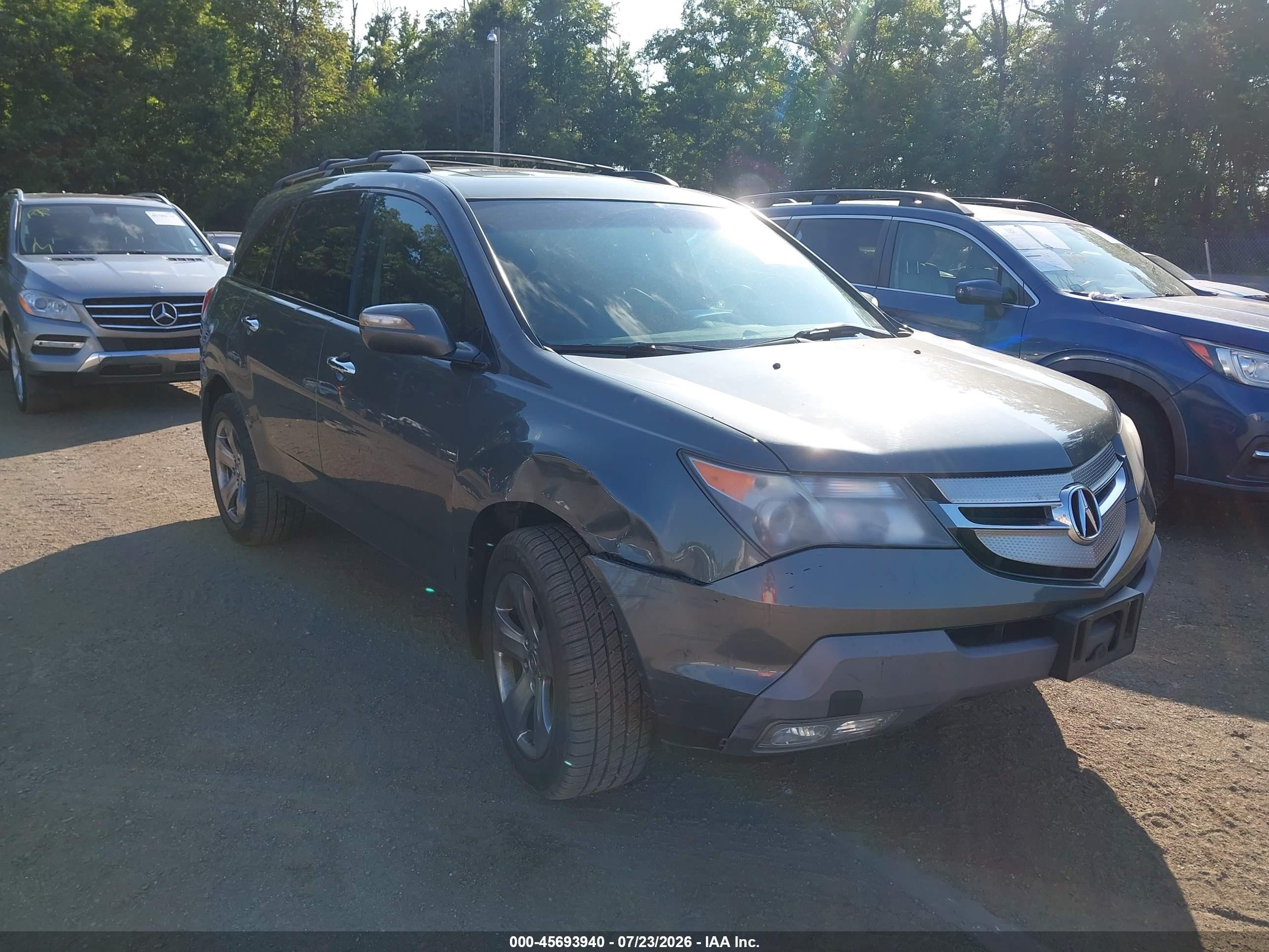 2007 Acura Mdx Sport Package Gray vin: 2HNYD288X7H552120