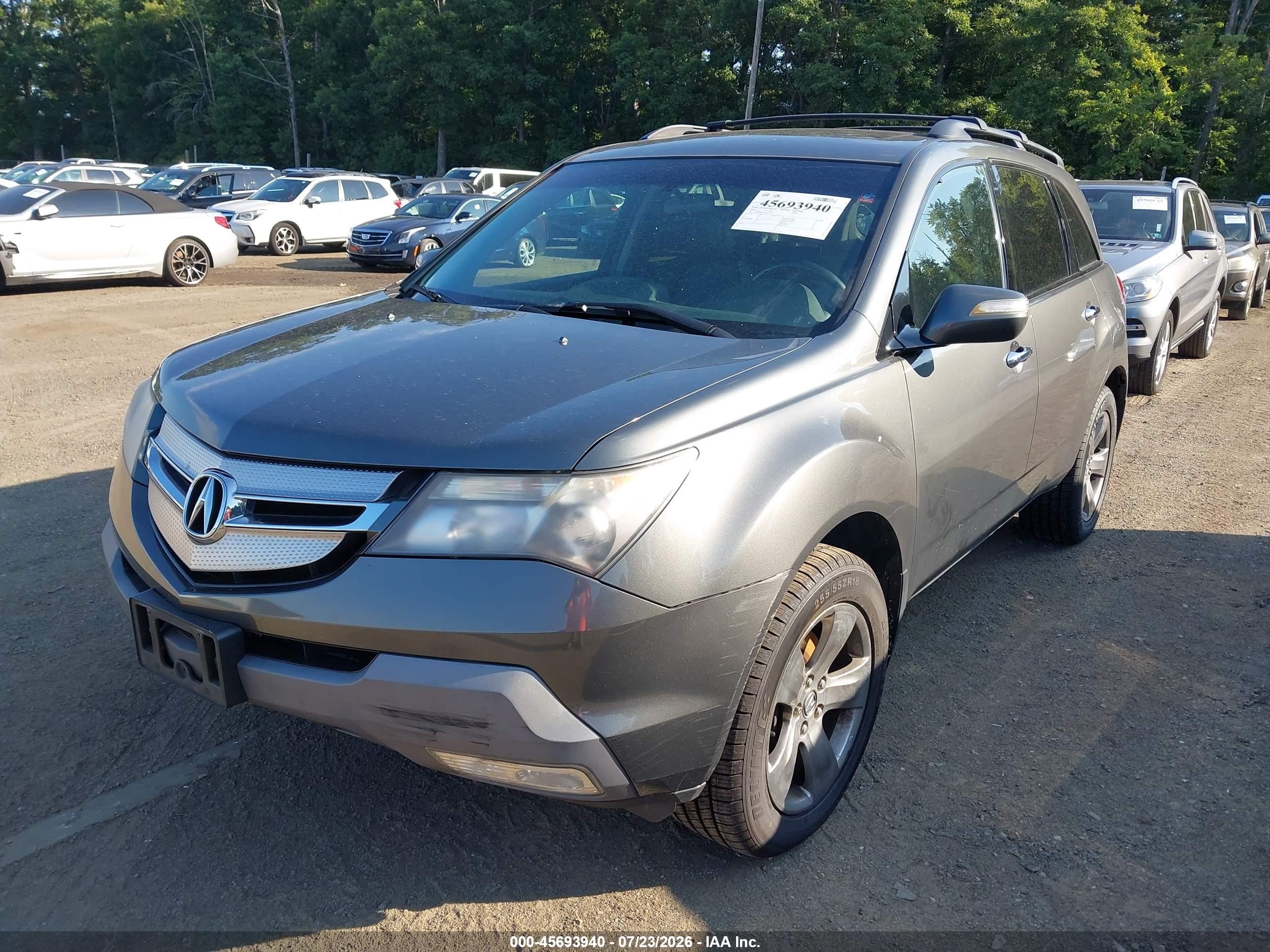 2007 Acura Mdx Sport Package Gray vin: 2HNYD288X7H552120