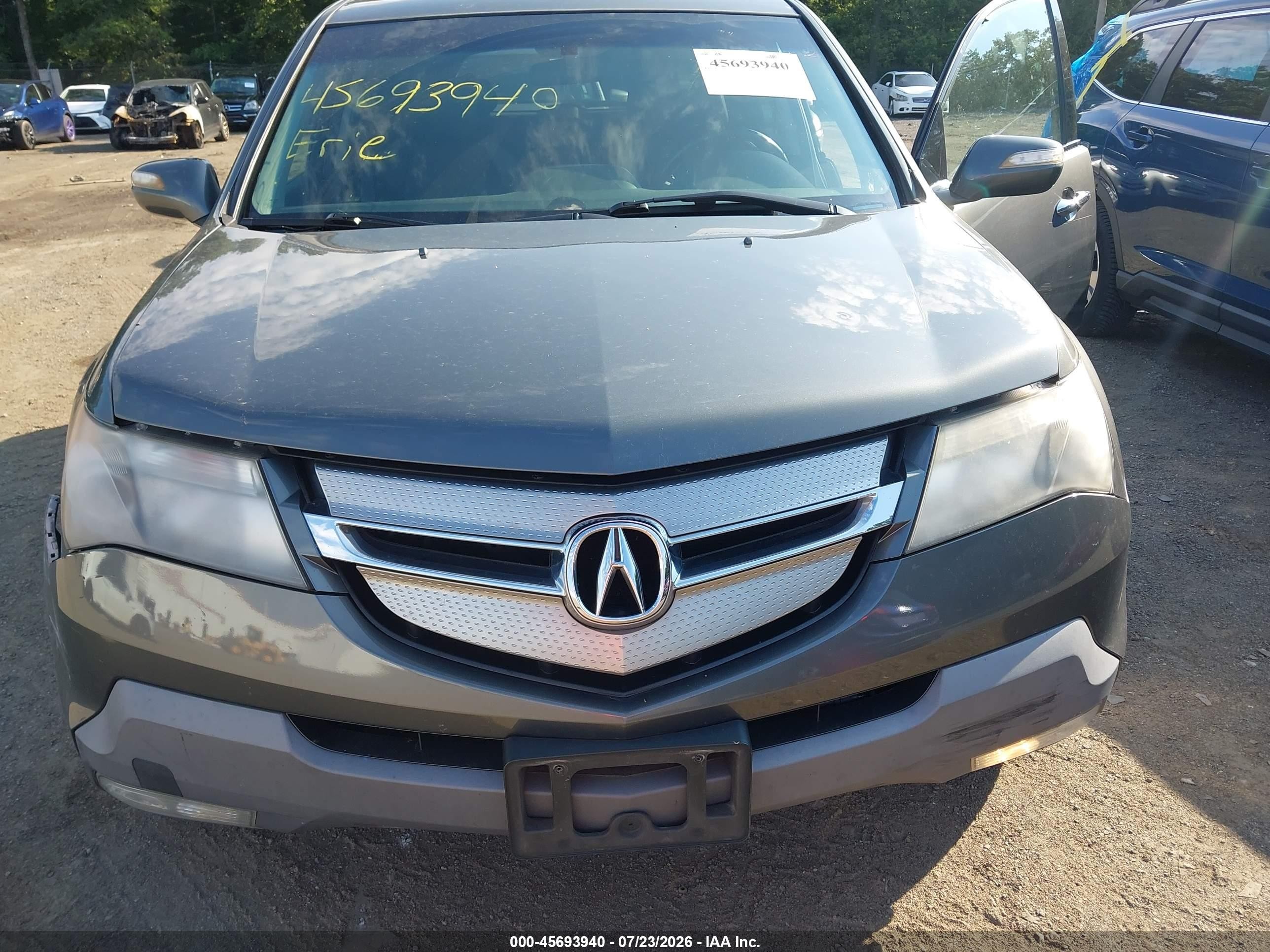 2007 Acura Mdx Sport Package Gray vin: 2HNYD288X7H552120