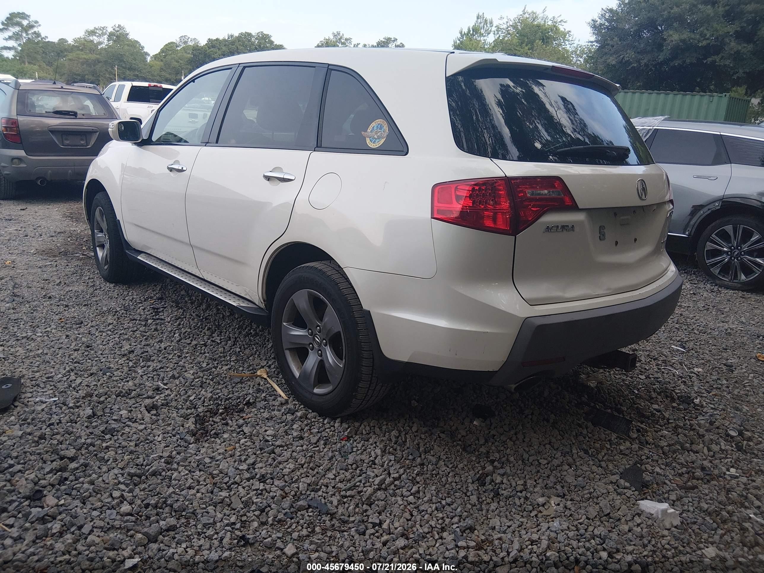 2008 Acura Mdx Sport Package White vin: 2HNYD288X8H545511