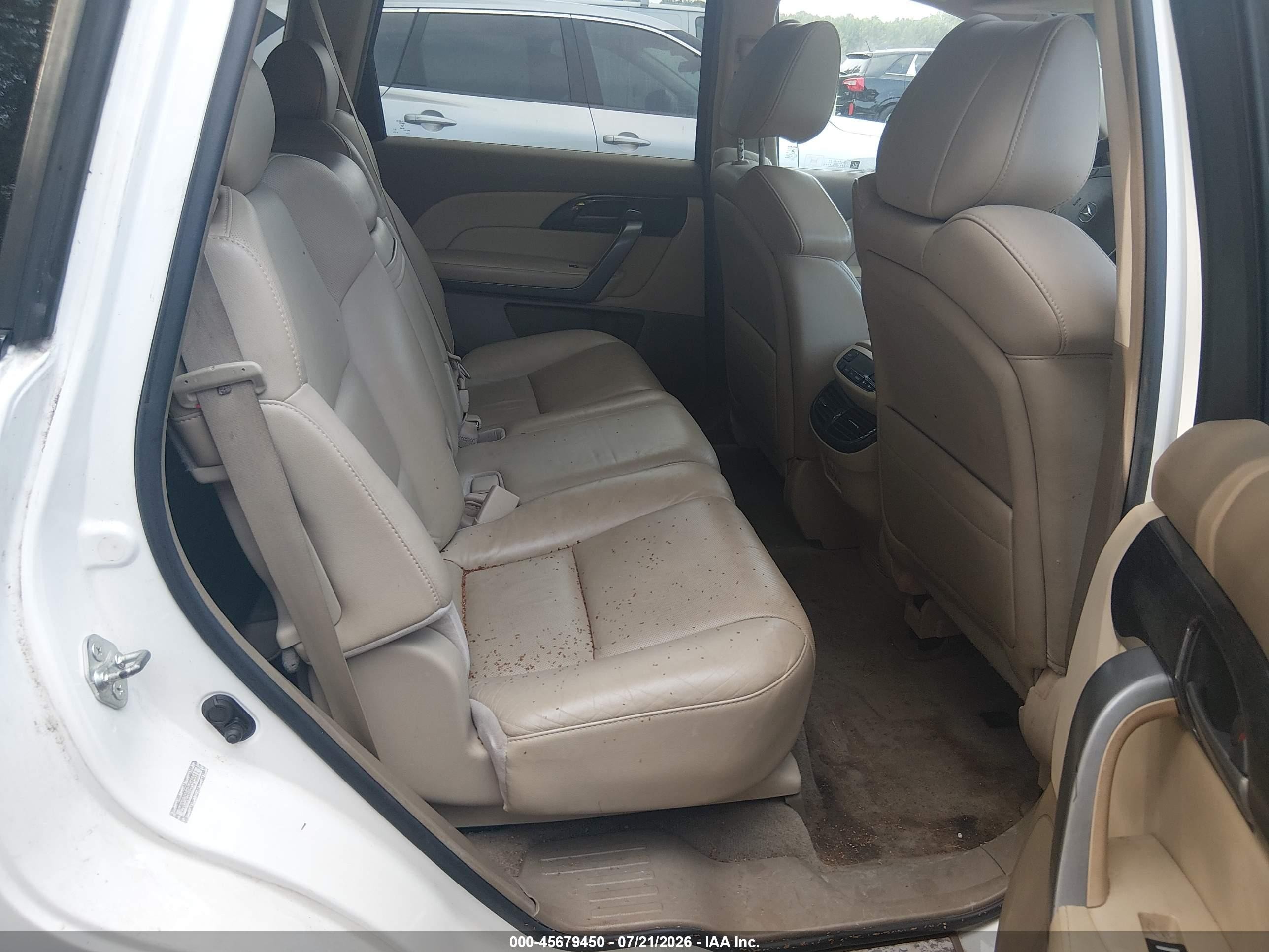 2008 Acura Mdx Sport Package White vin: 2HNYD288X8H545511