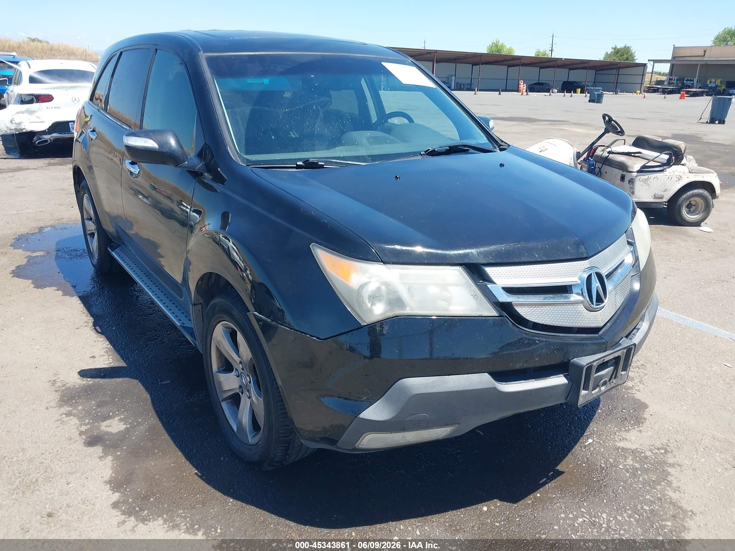 2008 Acura Mdx Sport Package Black vin: 2HNYD288X8H555326