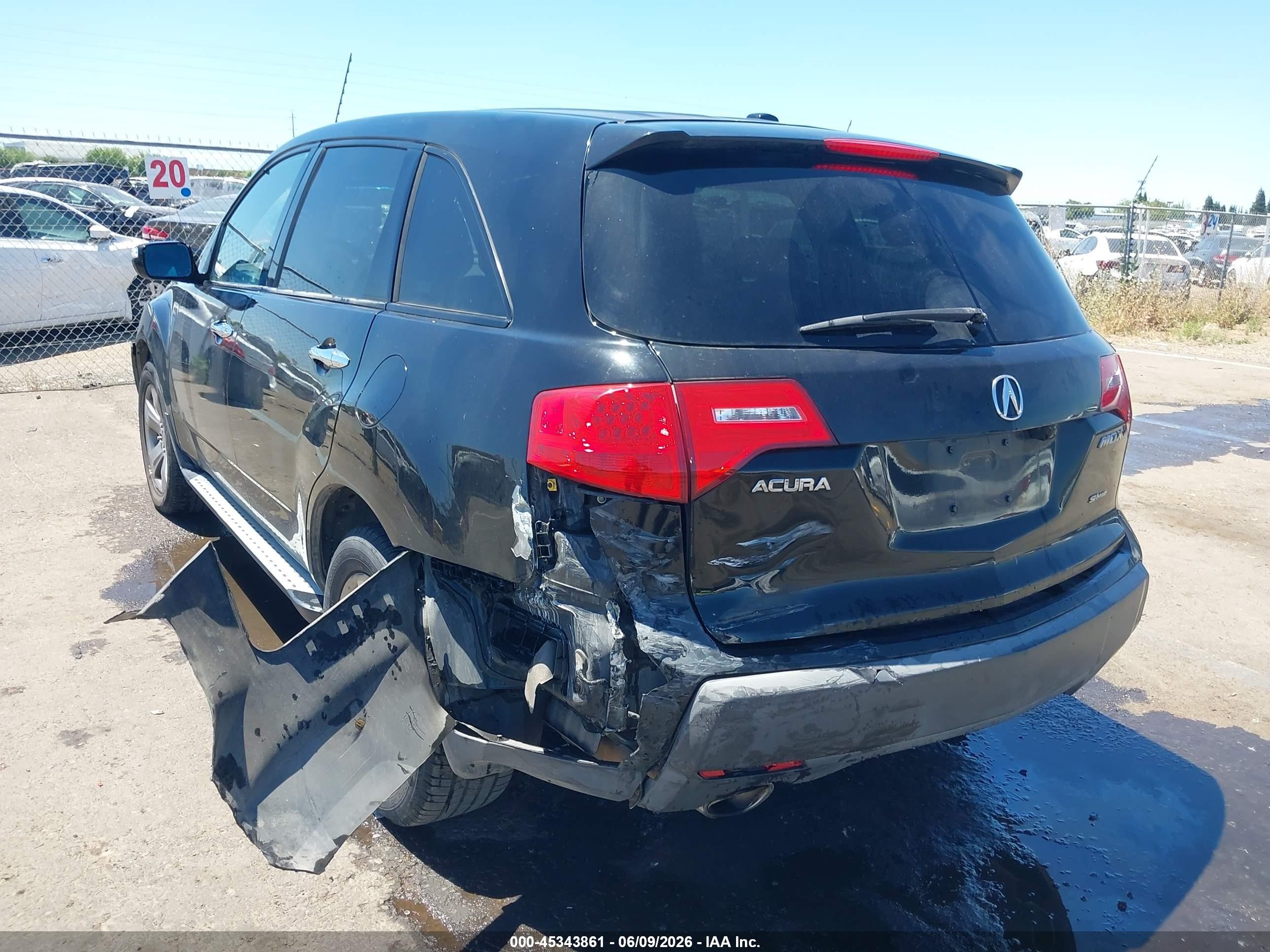 2008 Acura Mdx Sport Package Black vin: 2HNYD288X8H555326