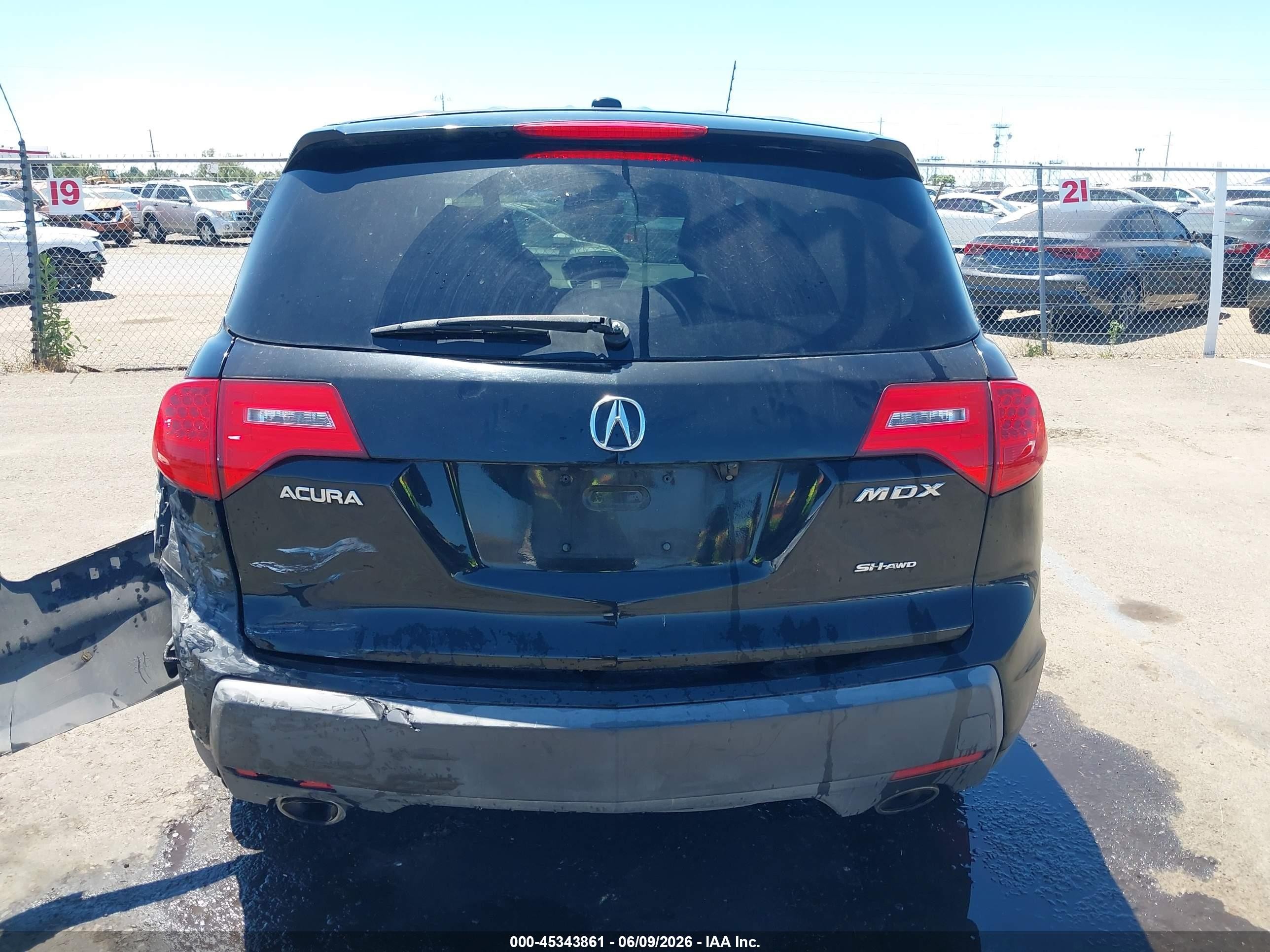 2008 Acura Mdx Sport Package Black vin: 2HNYD288X8H555326