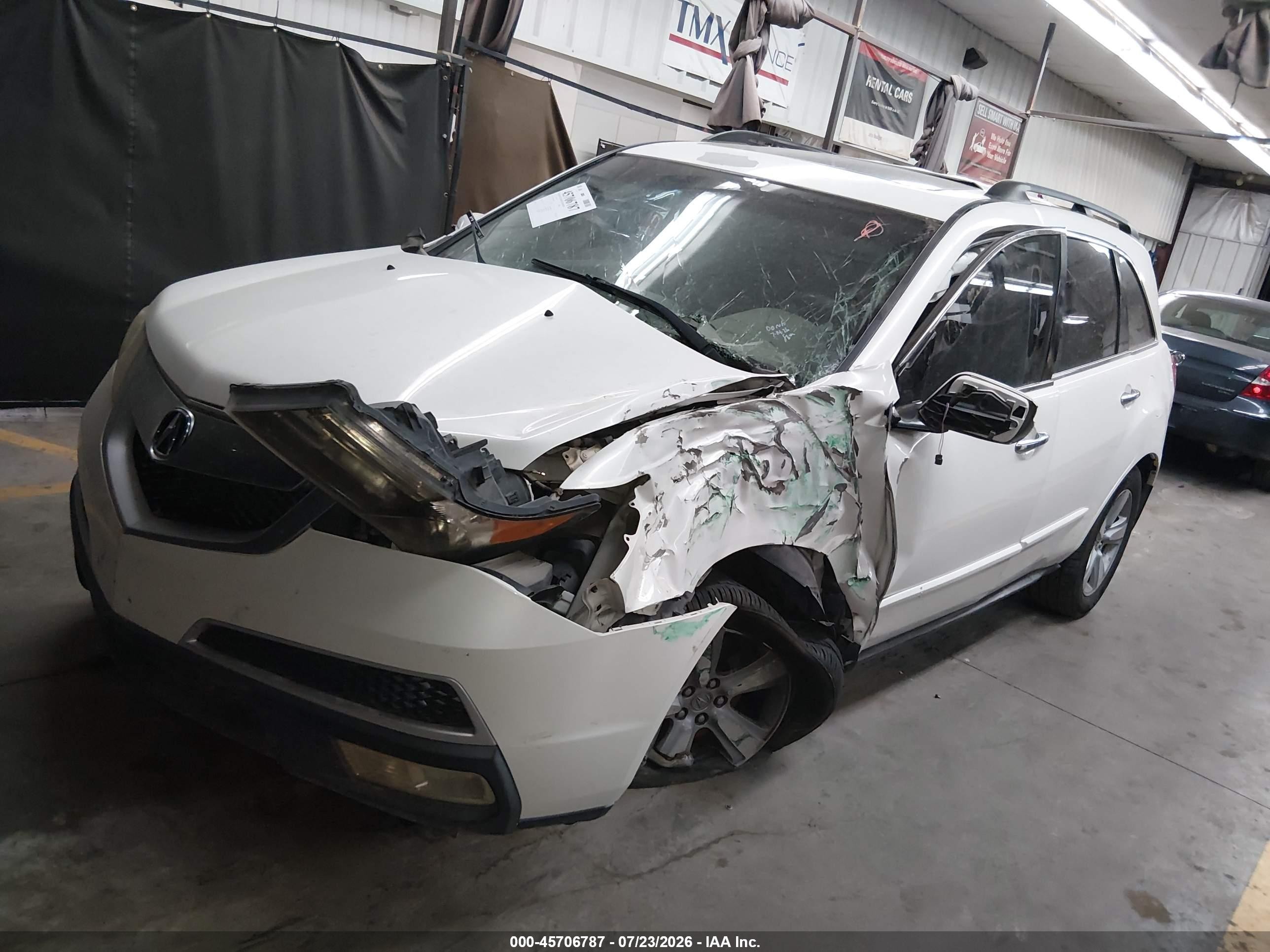 2011 Acura Mdx   White vin: 2HNYD2H20BH507434