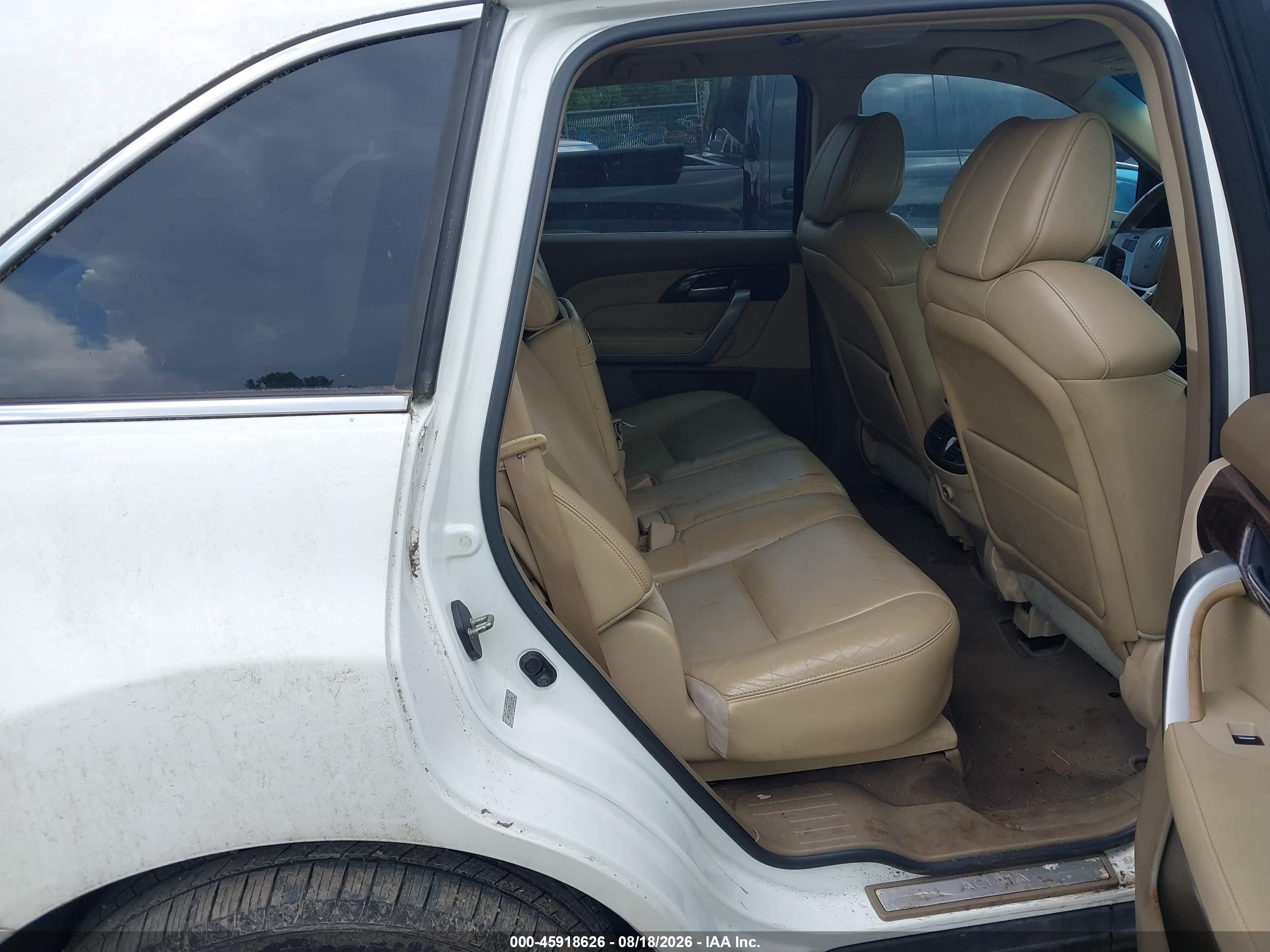 2011 Acura Mdx   Белый vin: 2HNYD2H20BH524542