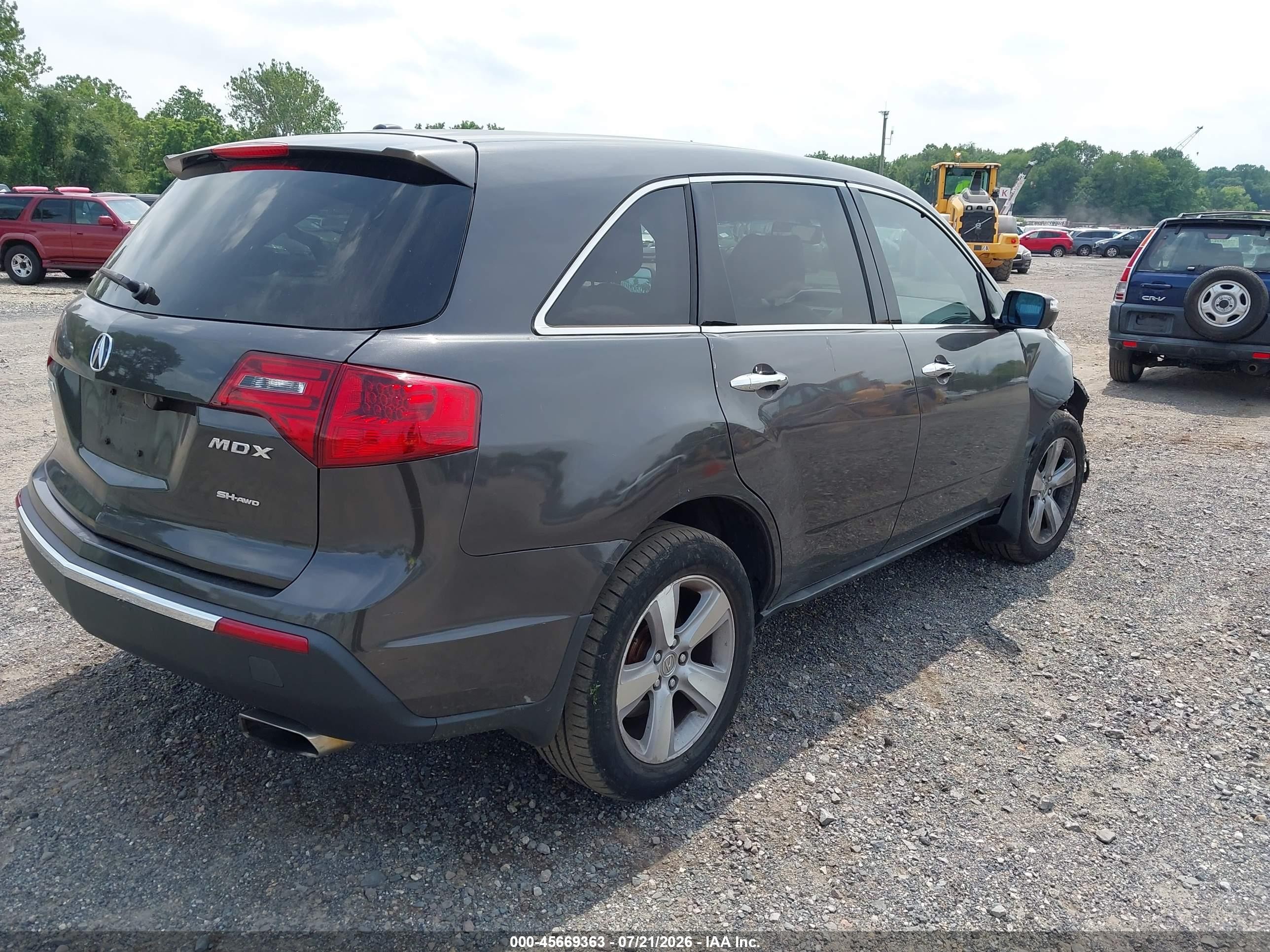 2011 Acura Mdx   Gray vin: 2HNYD2H20BH537291
