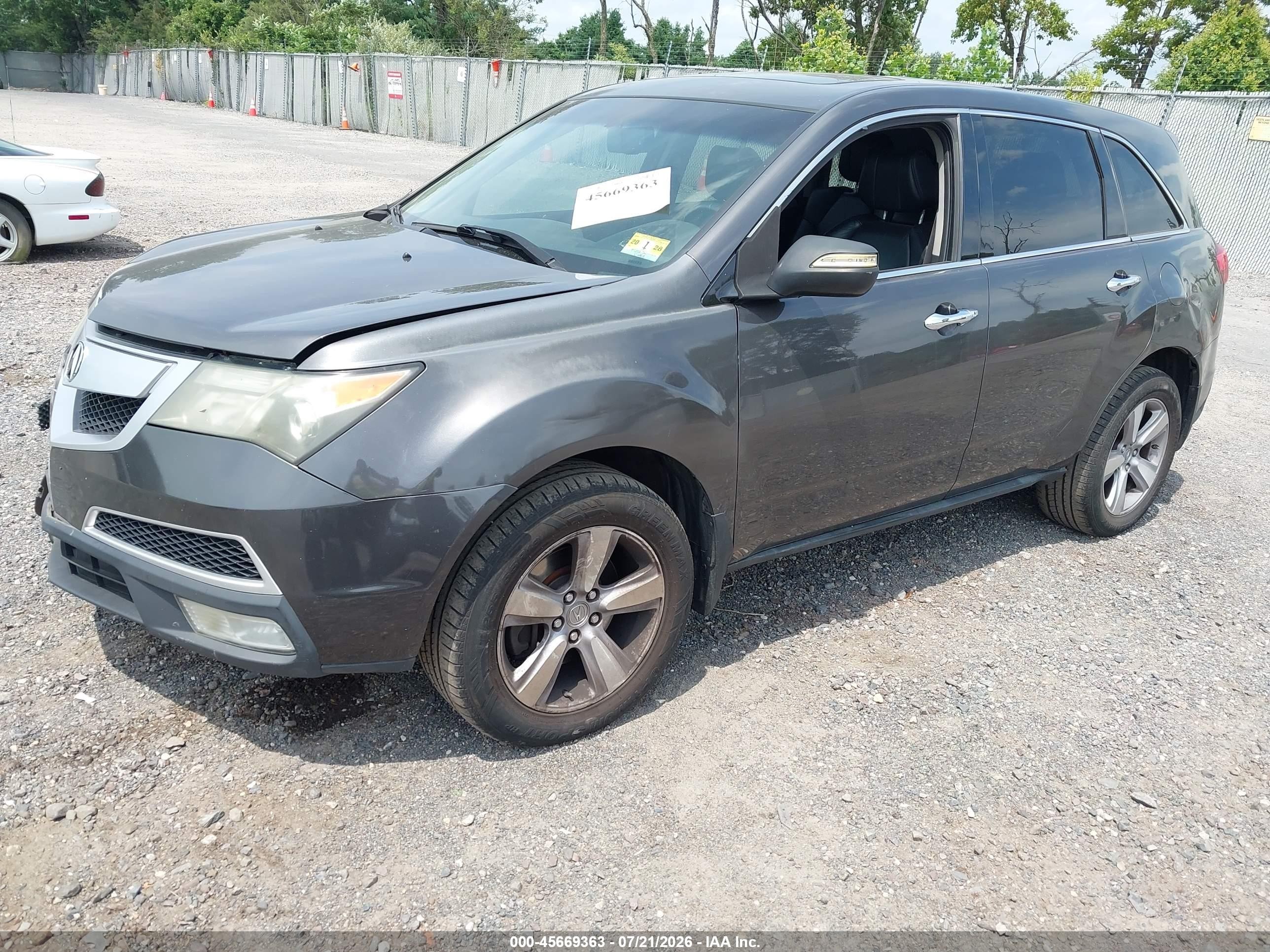 2011 Acura Mdx   Gray vin: 2HNYD2H20BH537291