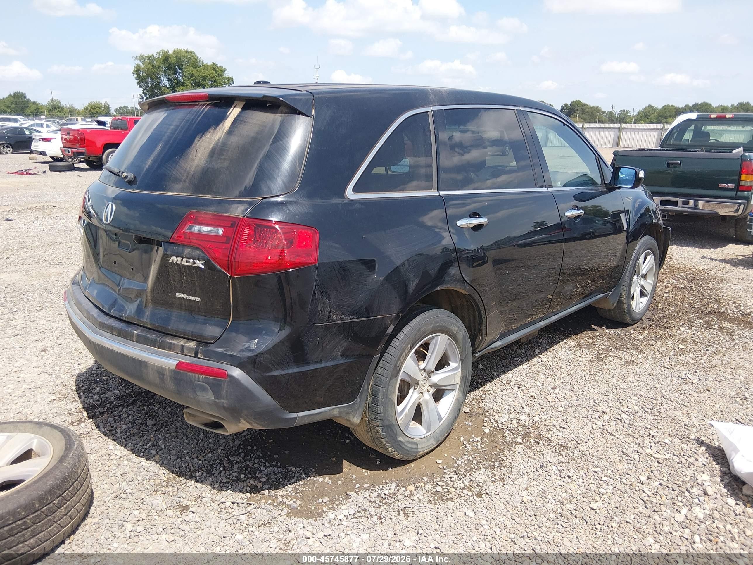 2012 Acura Mdx   Black vin: 2HNYD2H20CH509590