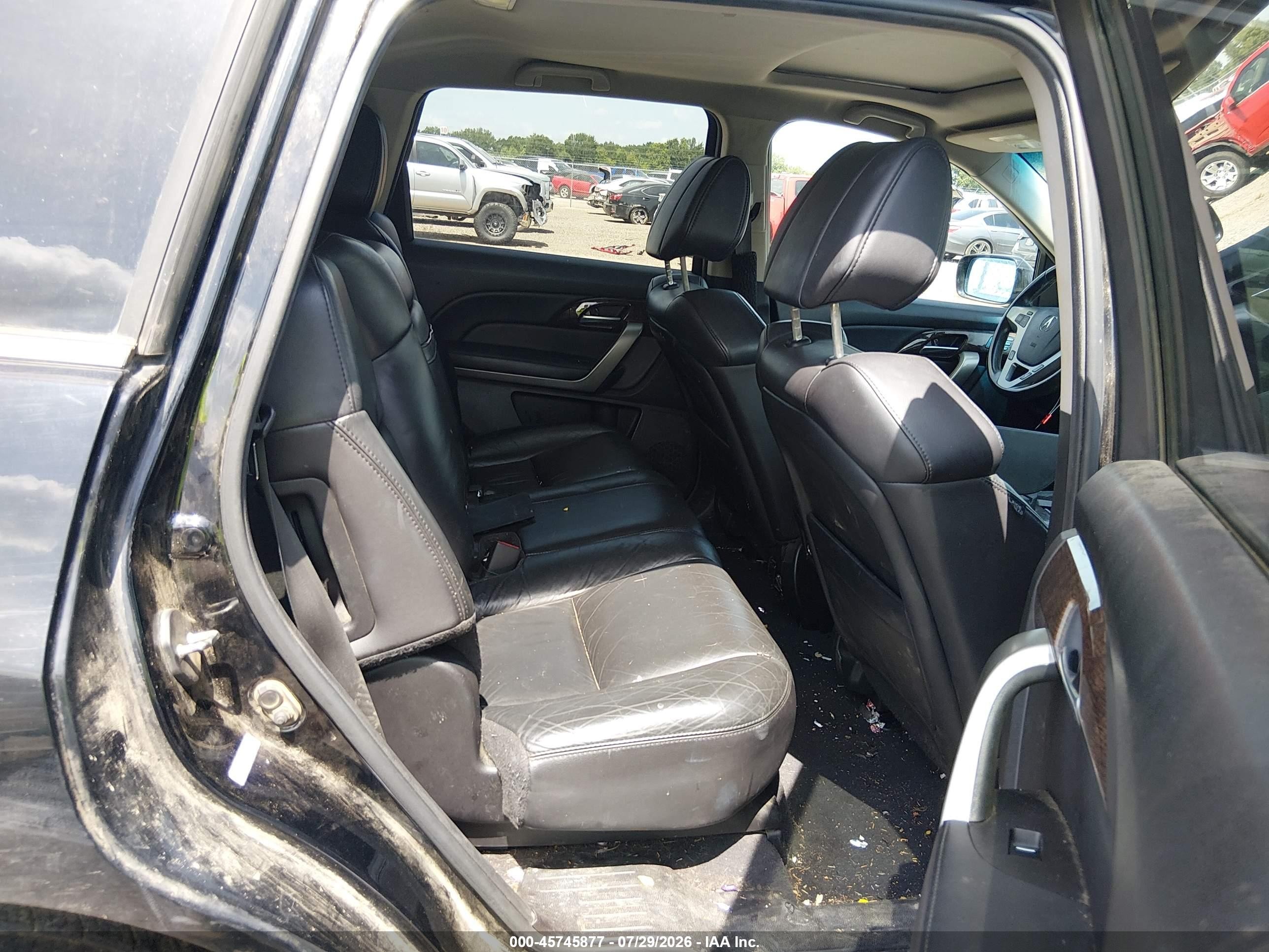 2012 Acura Mdx   Black vin: 2HNYD2H20CH509590