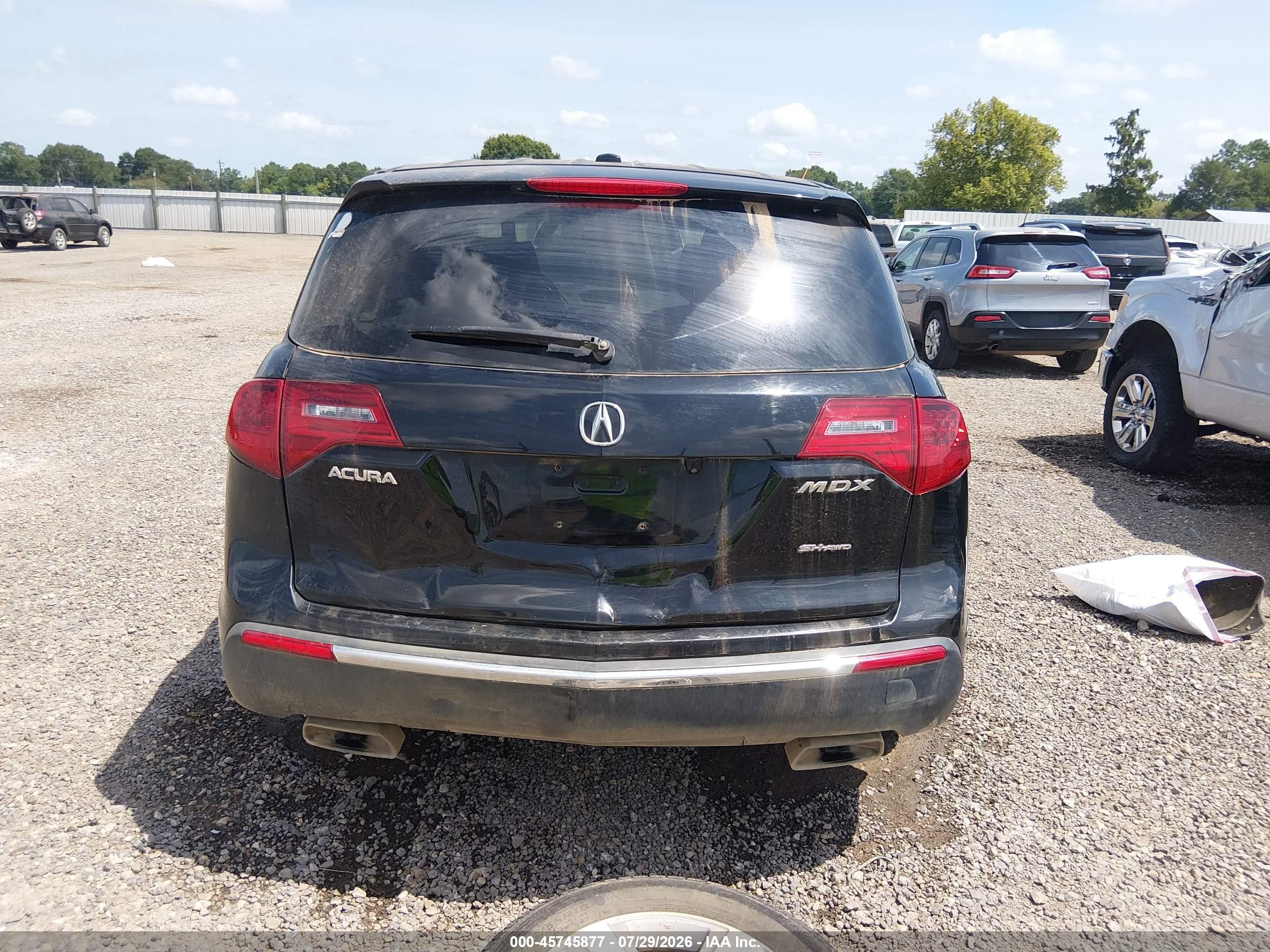 2012 Acura Mdx   Black vin: 2HNYD2H20CH509590