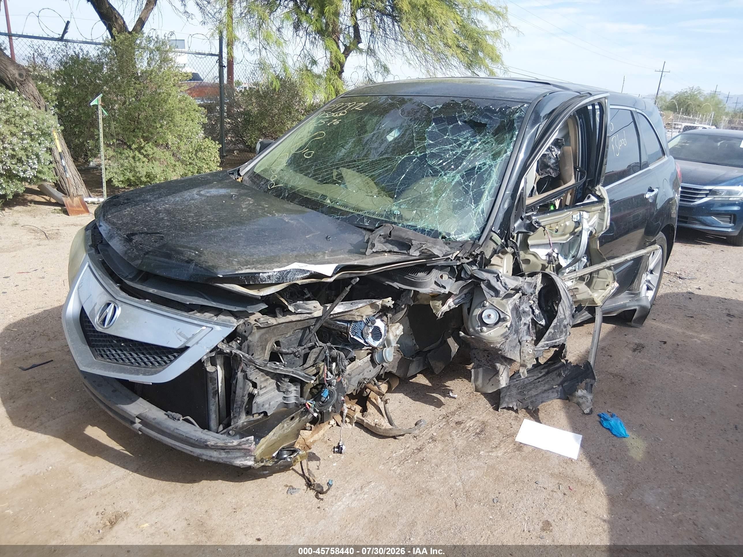 2012 Acura Mdx   Черный vin: 2HNYD2H20CH522307