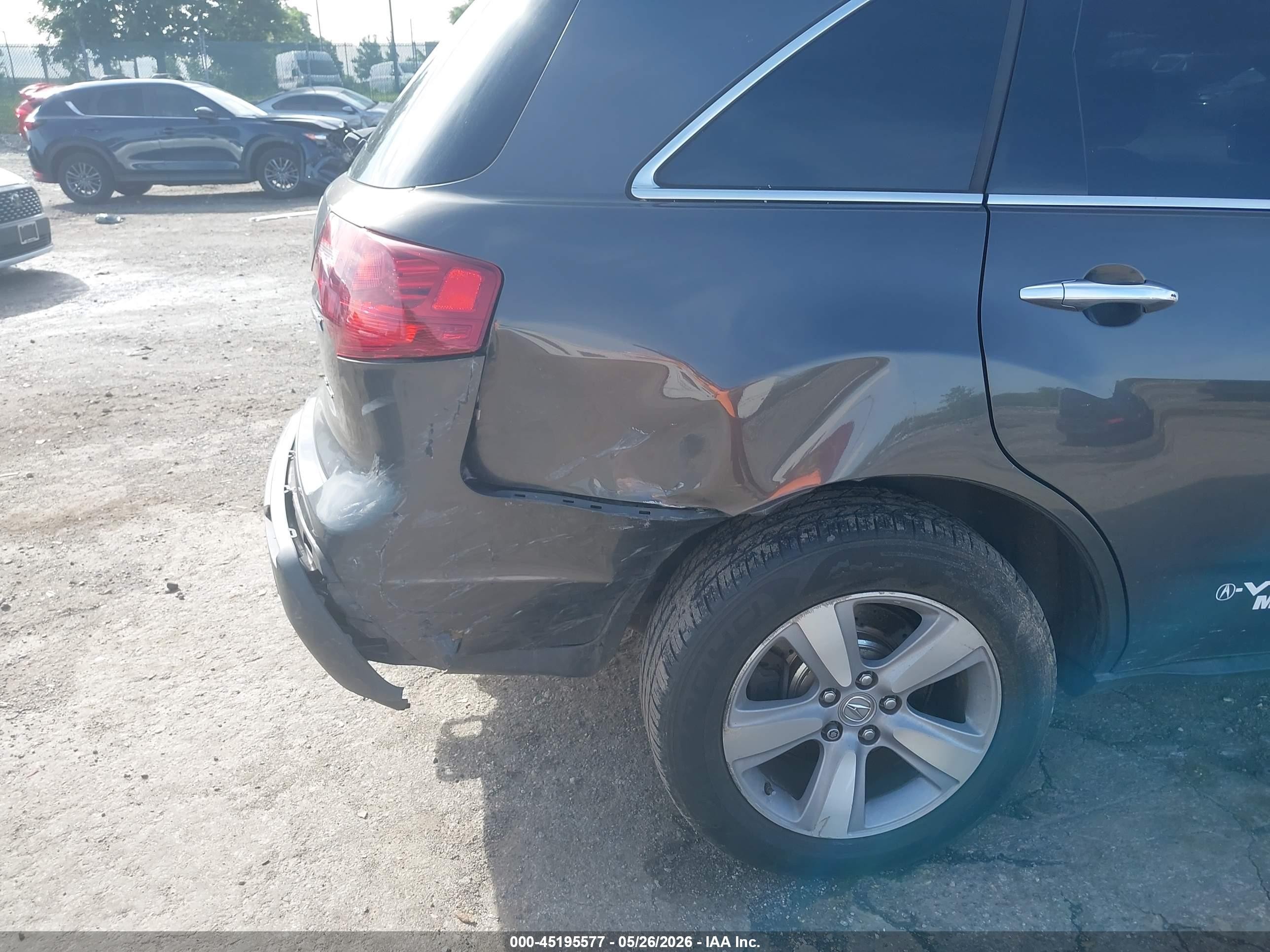 2012 Acura Mdx Серый vin: 2HNYD2H20CH531069
