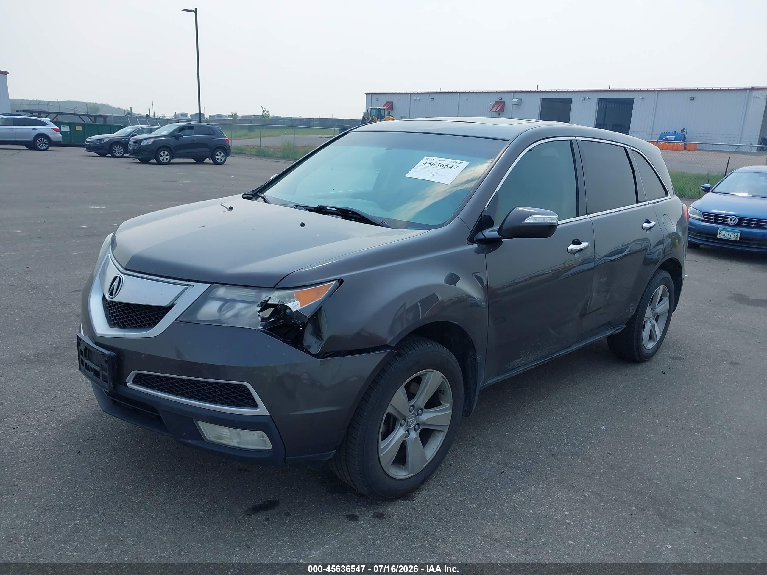 2010 Acura Mdx   Gray vin: 2HNYD2H21AH526475