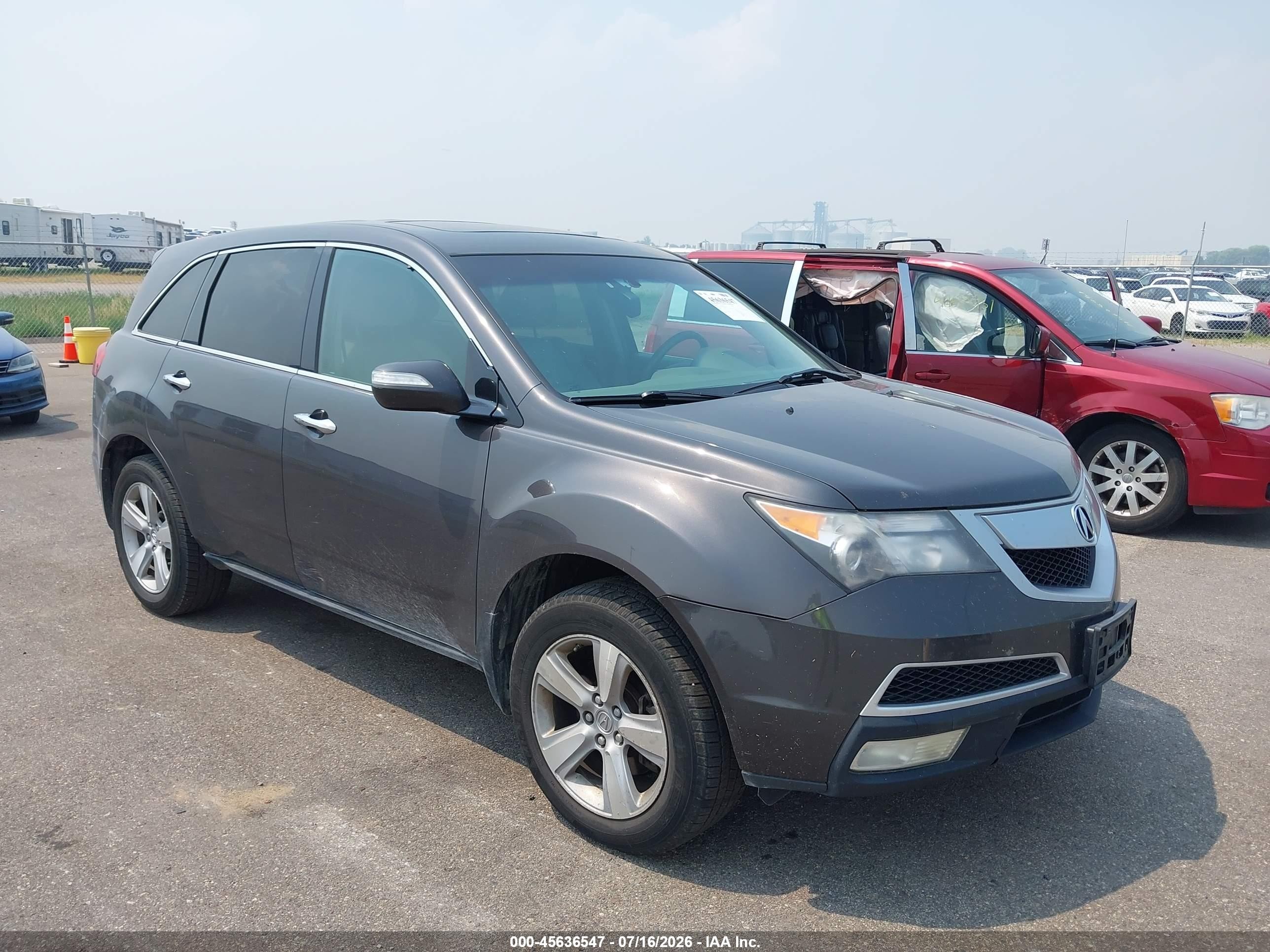 2010 Acura Mdx   Gray vin: 2HNYD2H21AH526475