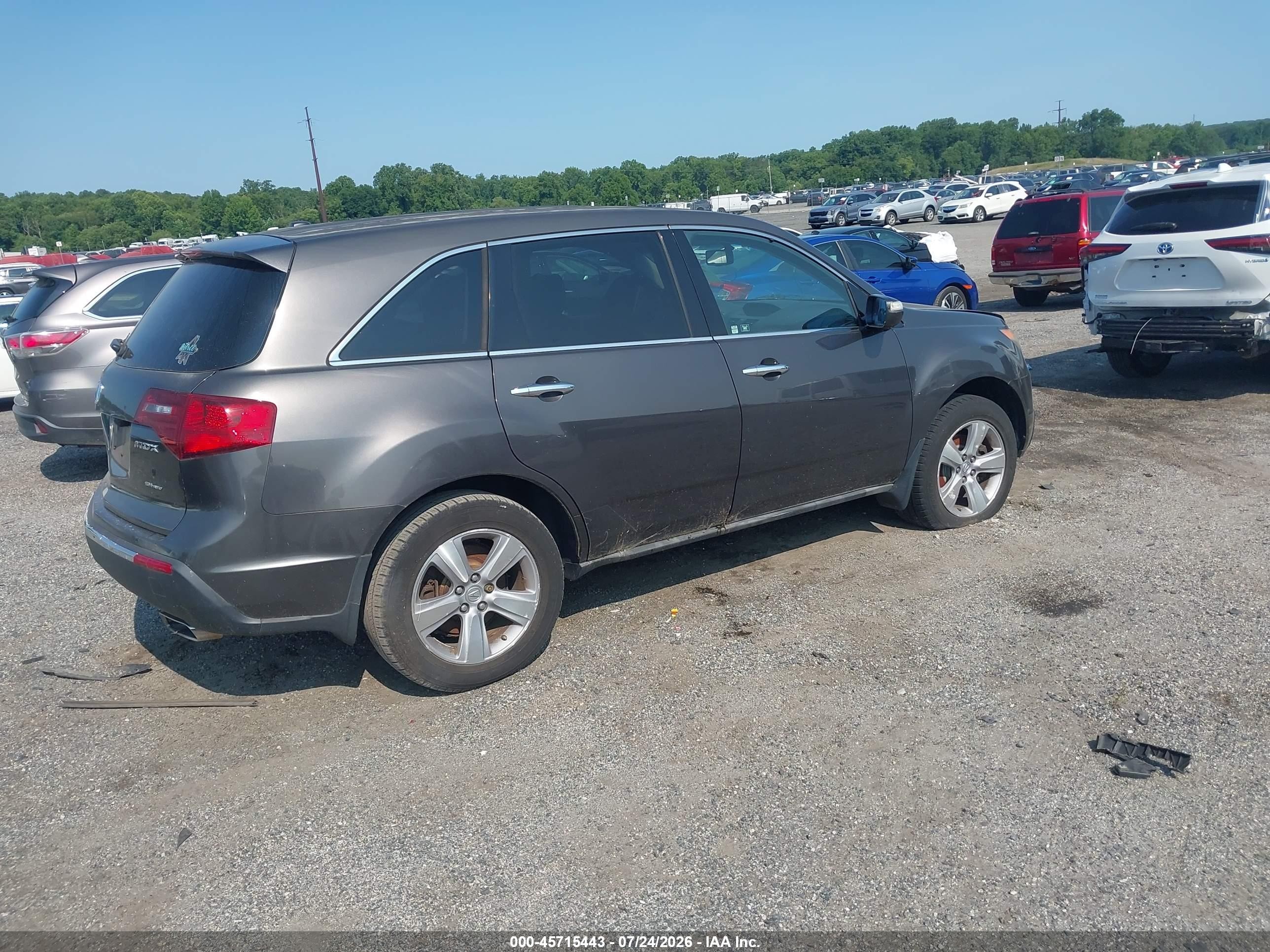 2011 Acura Mdx   Gray vin: 2HNYD2H21BH516658