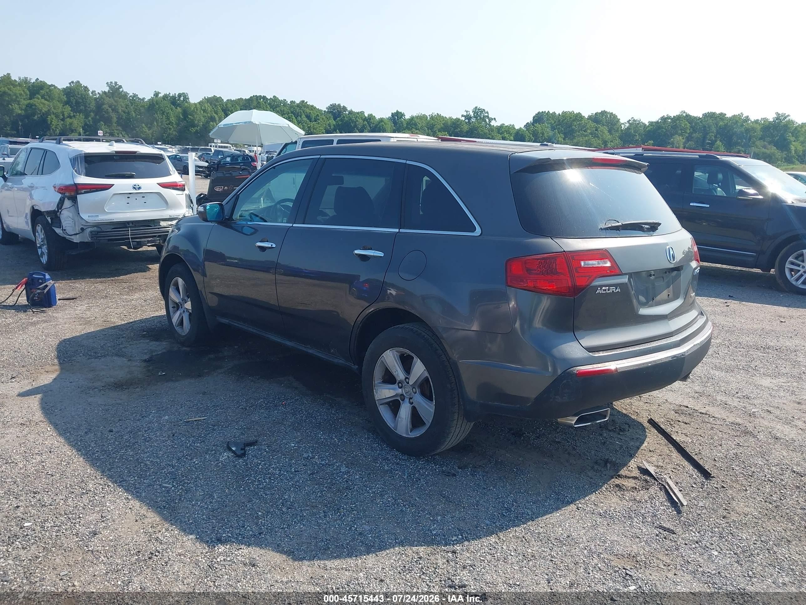 2011 Acura Mdx   Gray vin: 2HNYD2H21BH516658