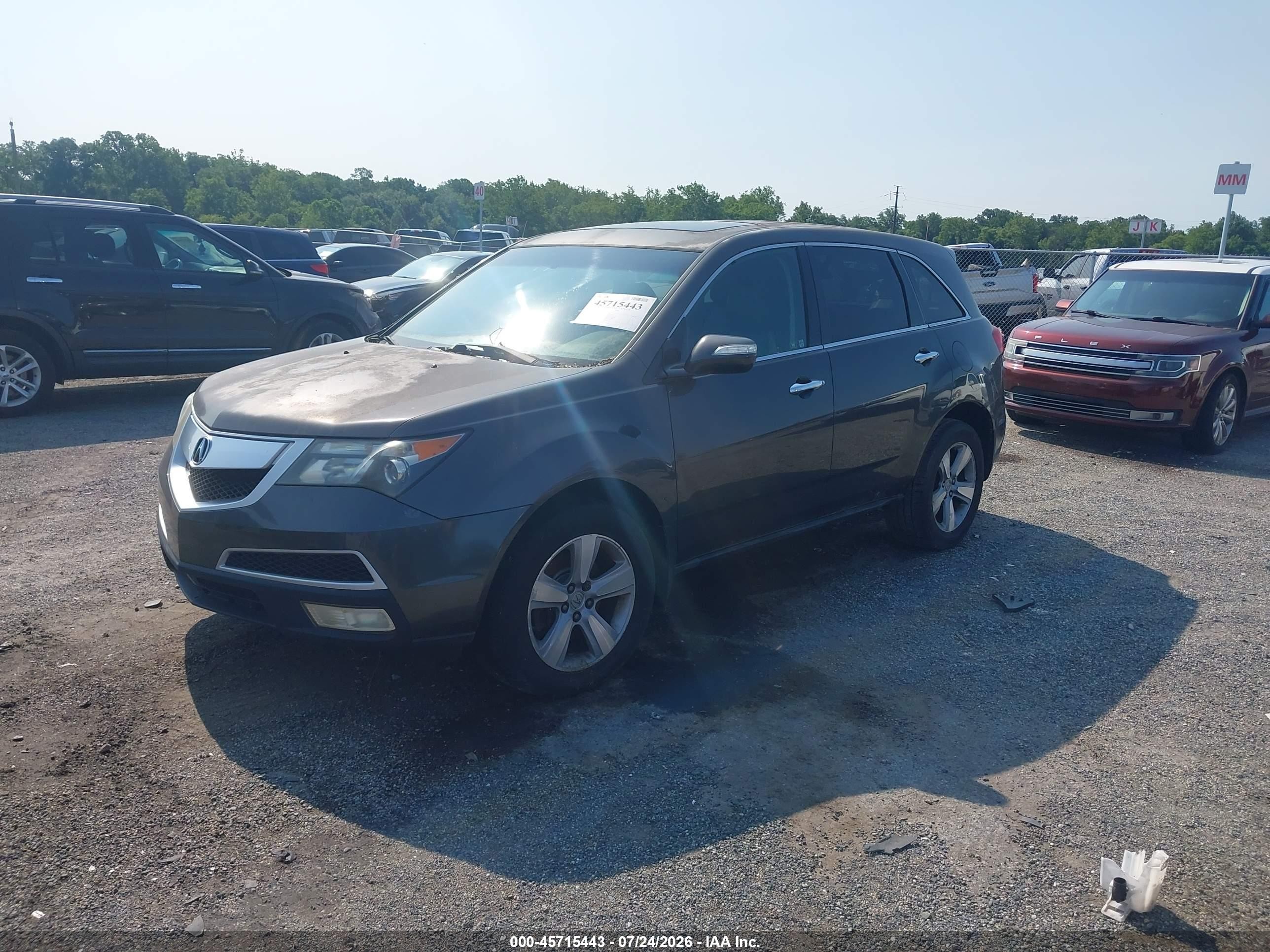 2011 Acura Mdx   Gray vin: 2HNYD2H21BH516658