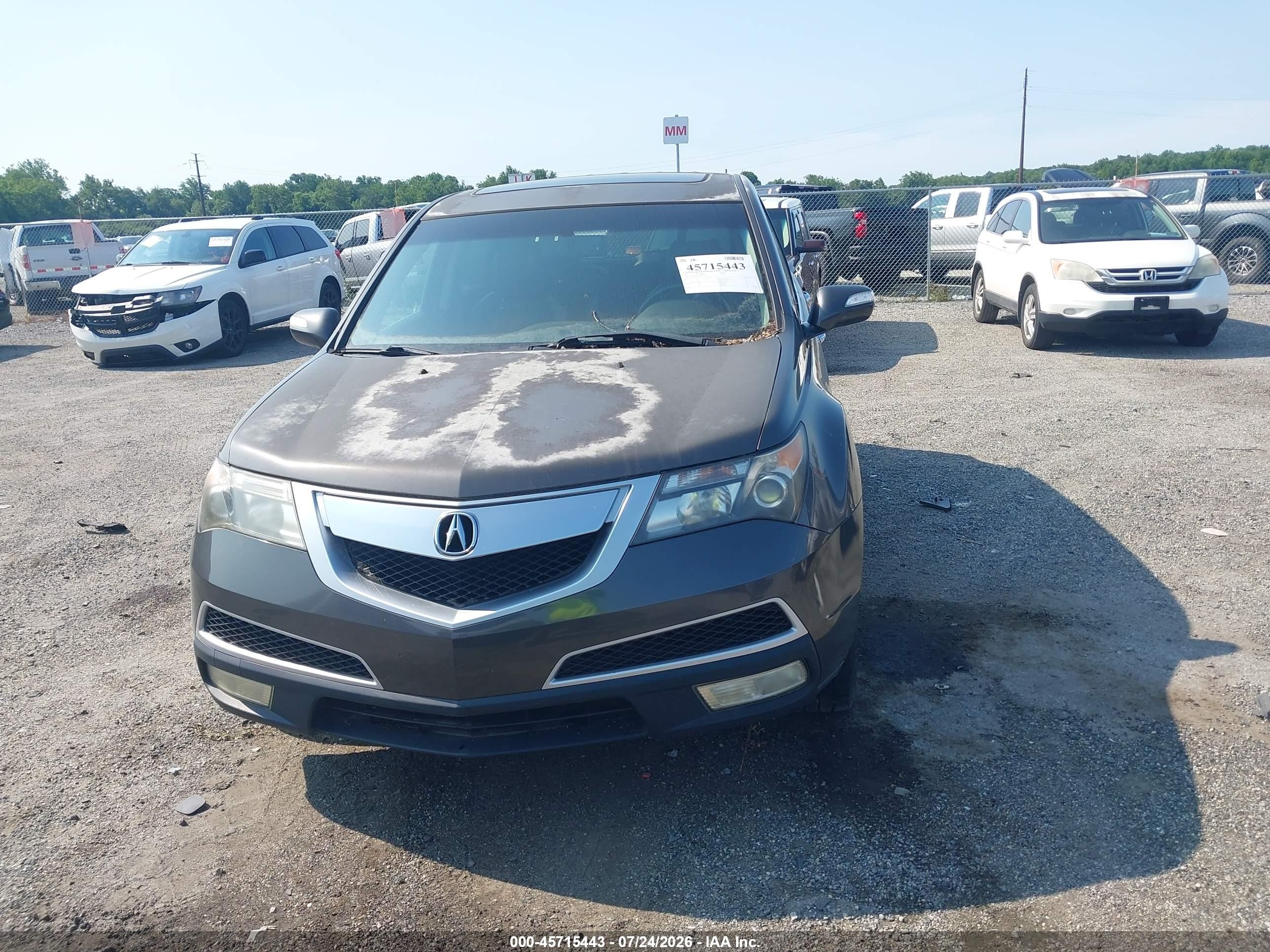 2011 Acura Mdx   Gray vin: 2HNYD2H21BH516658
