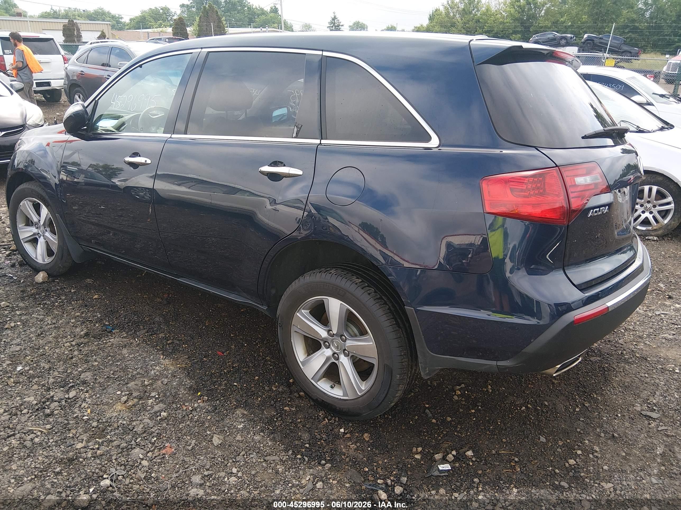 2012 Acura Mdx   Black vin: 2HNYD2H21CH530481