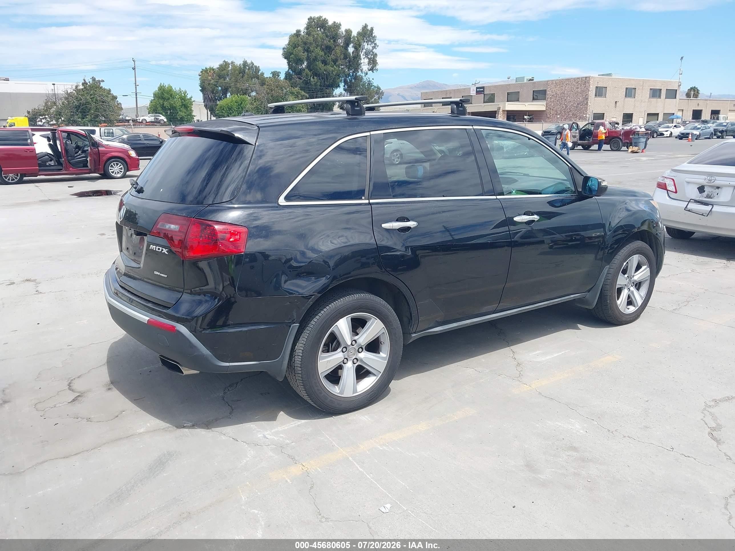 2012 Acura Mdx   Black vin: 2HNYD2H21CH545966