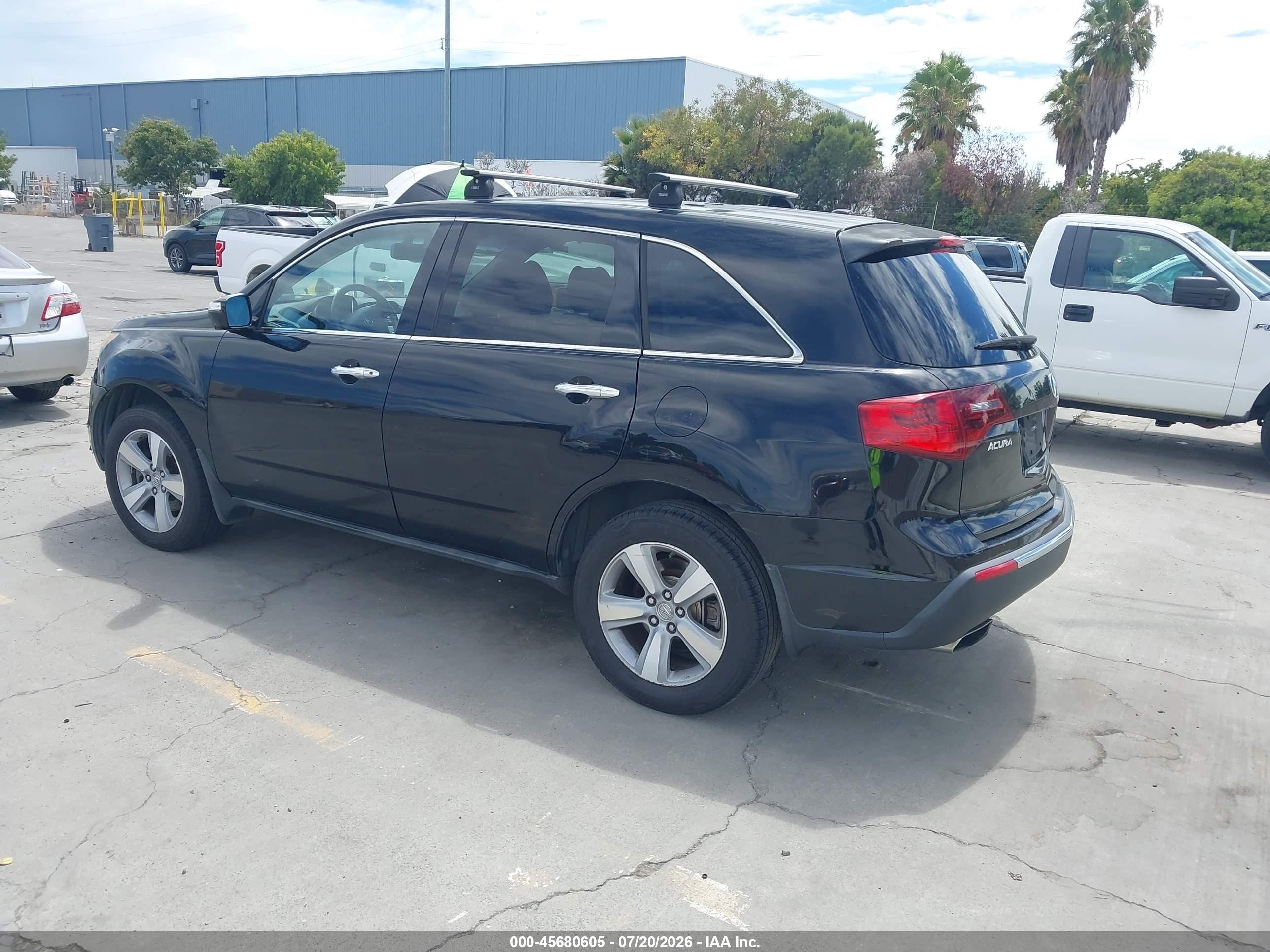 2012 Acura Mdx   Black vin: 2HNYD2H21CH545966