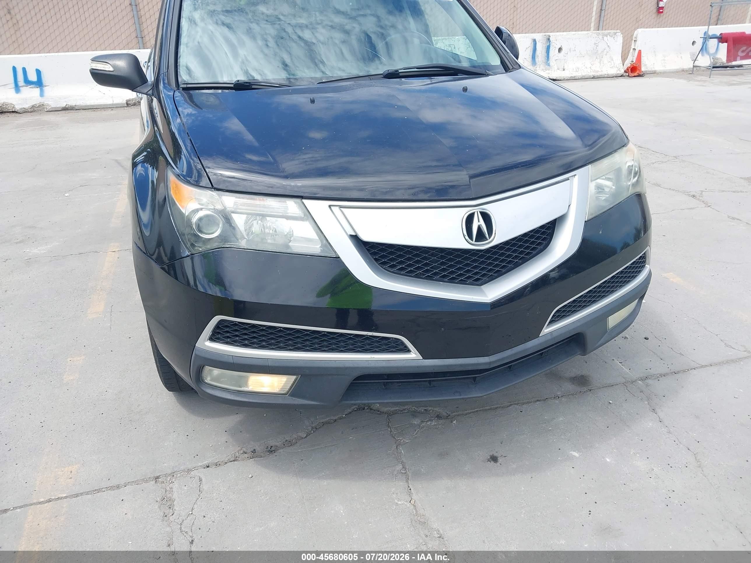 2012 Acura Mdx   Black vin: 2HNYD2H21CH545966