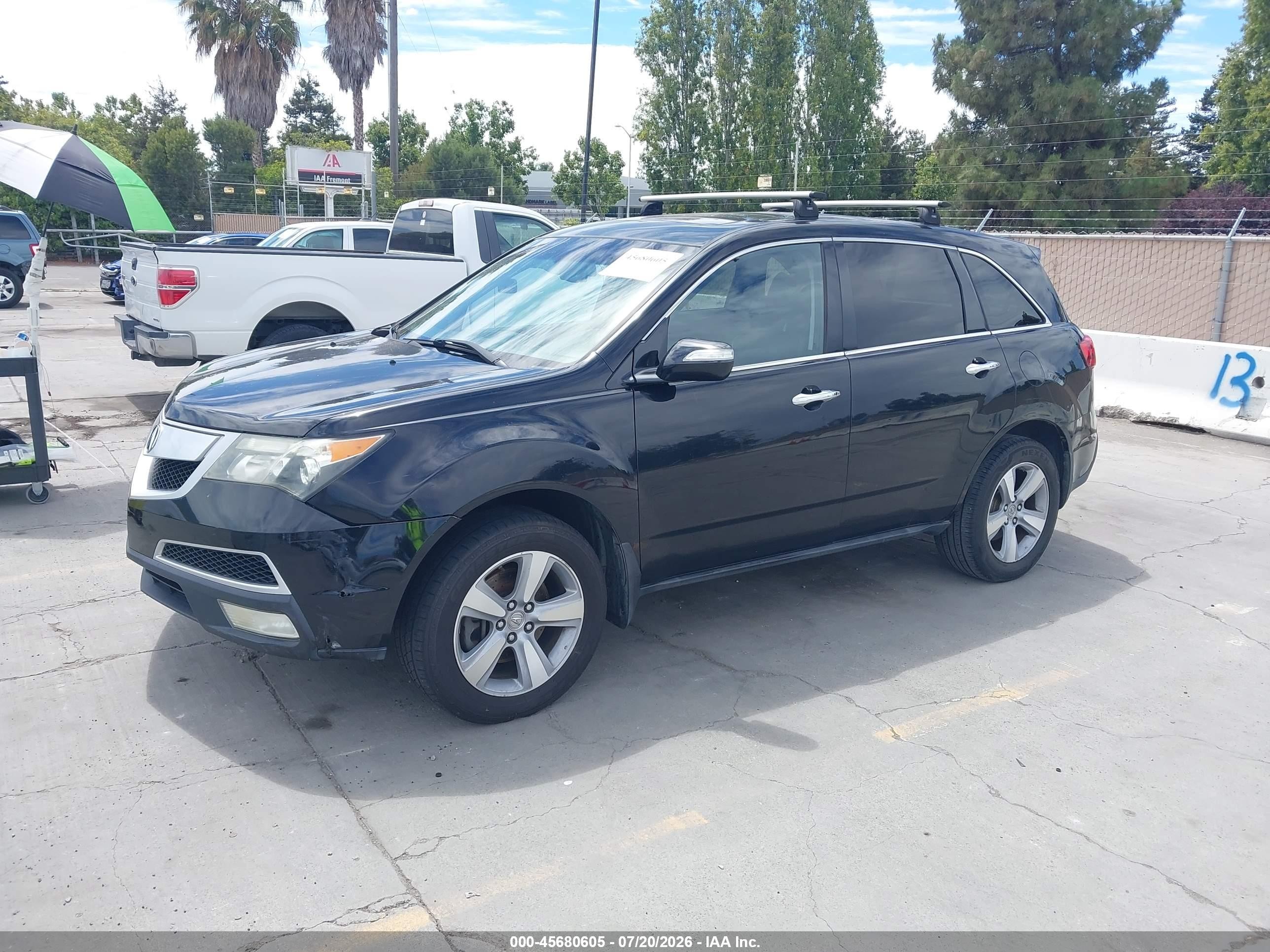 2012 Acura Mdx   Black vin: 2HNYD2H21CH545966